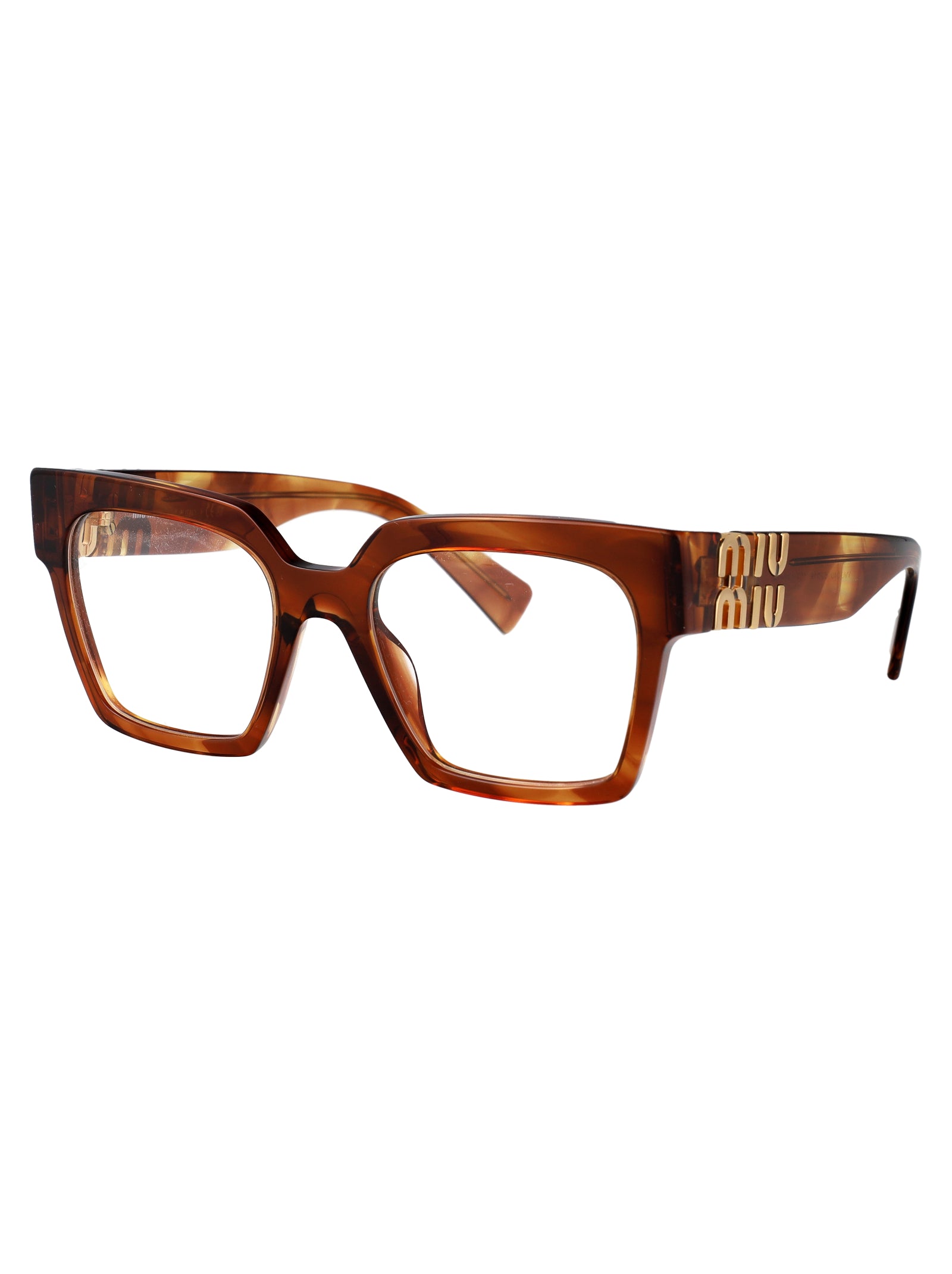 MIU MIU Stylish Striped Acetate Glasses for Women
