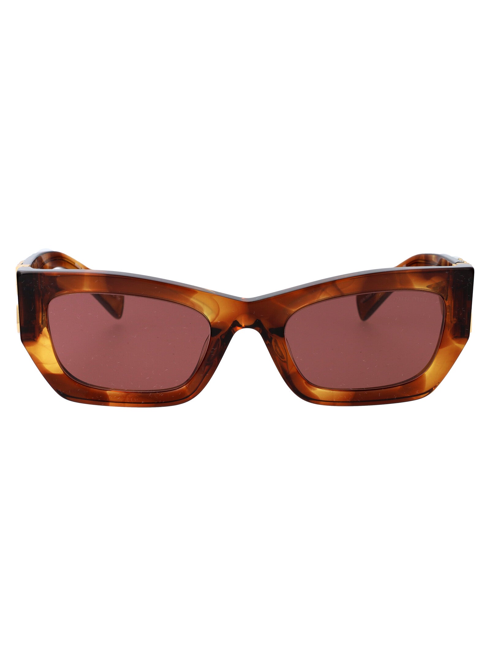 MIU MIU Trendy Striped Acetate Sunglasses for Women