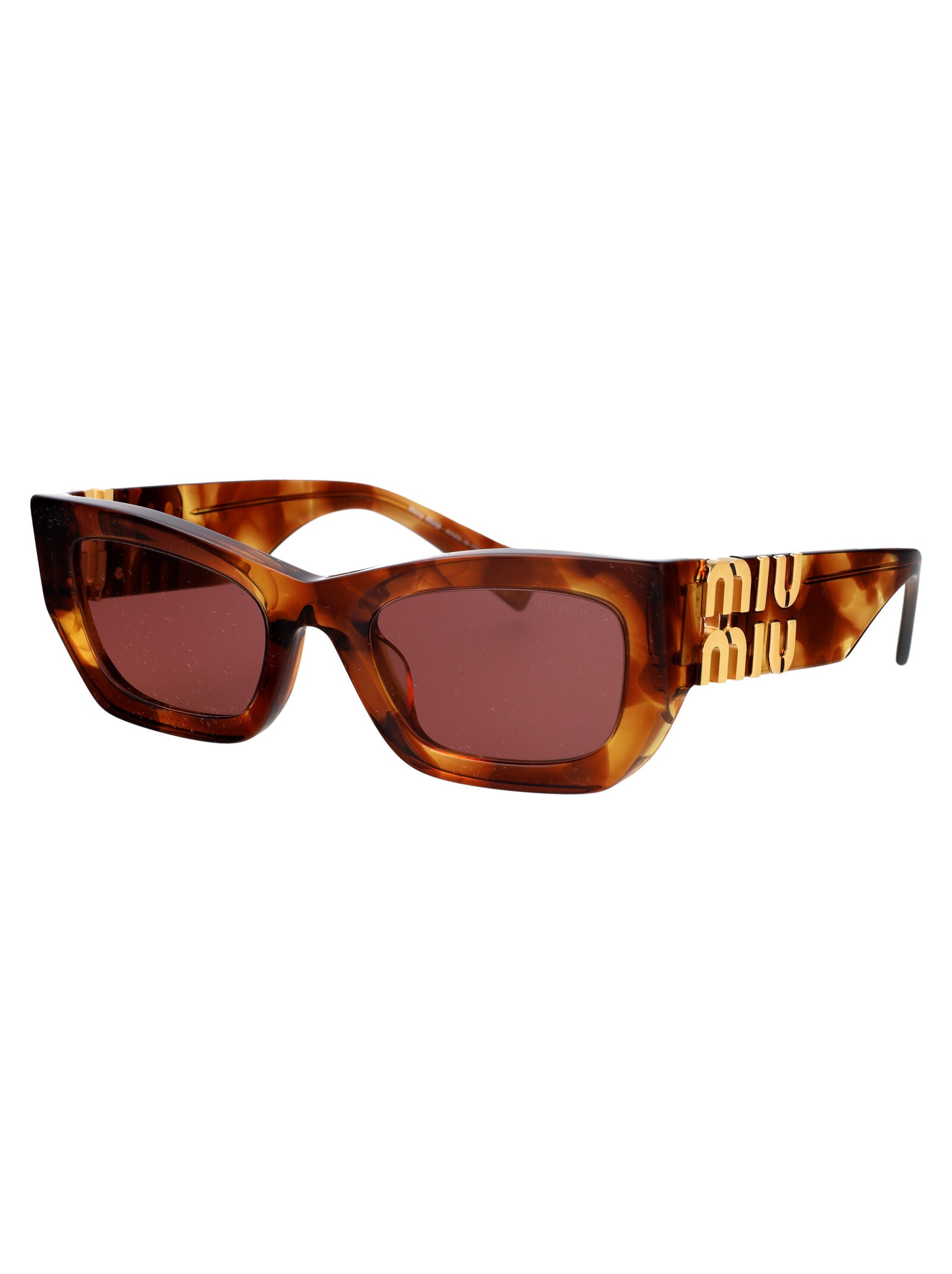 MIU MIU Trendy Striped Acetate Sunglasses for Women