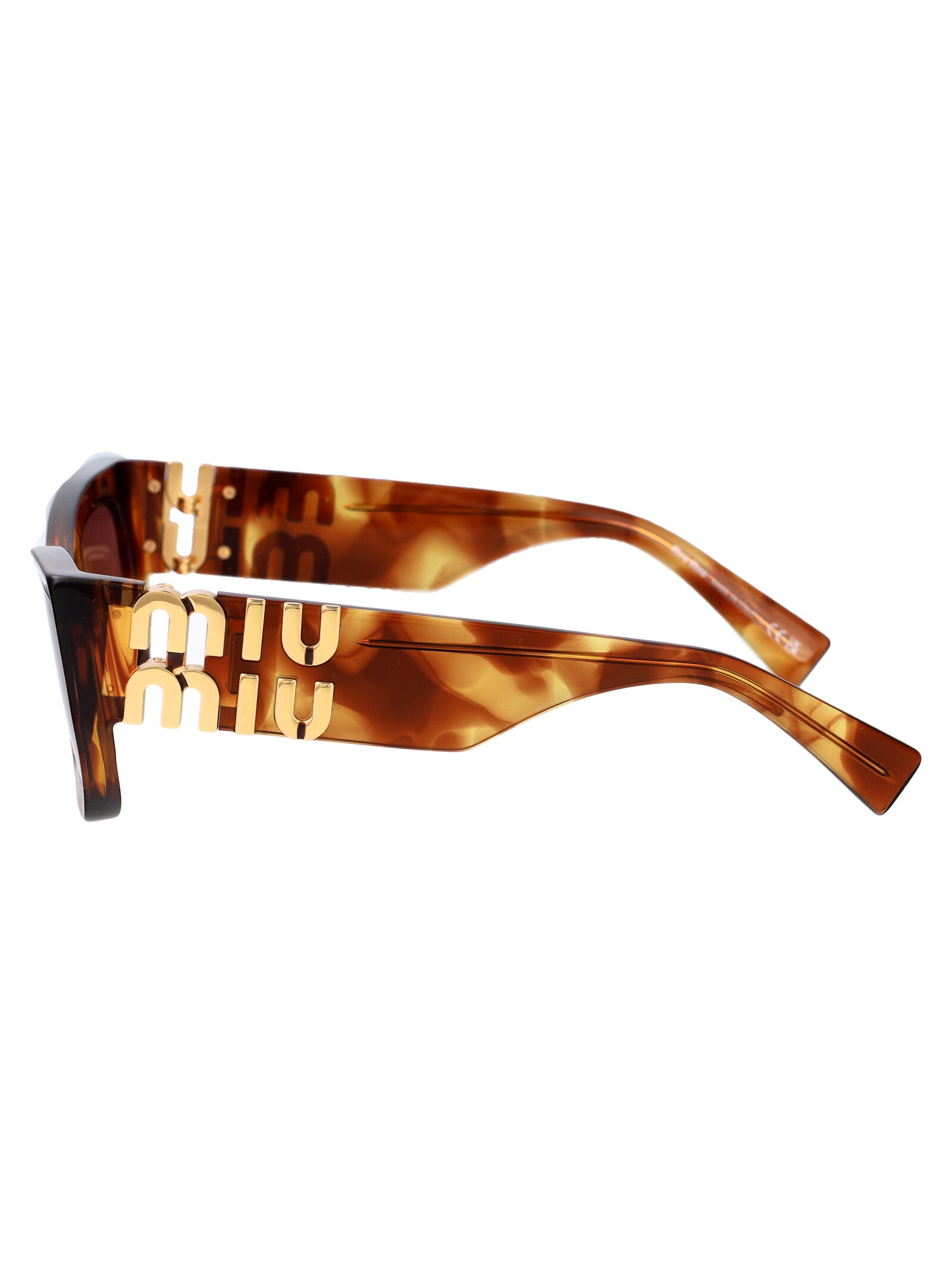MIU MIU Trendy Striped Acetate Sunglasses for Women