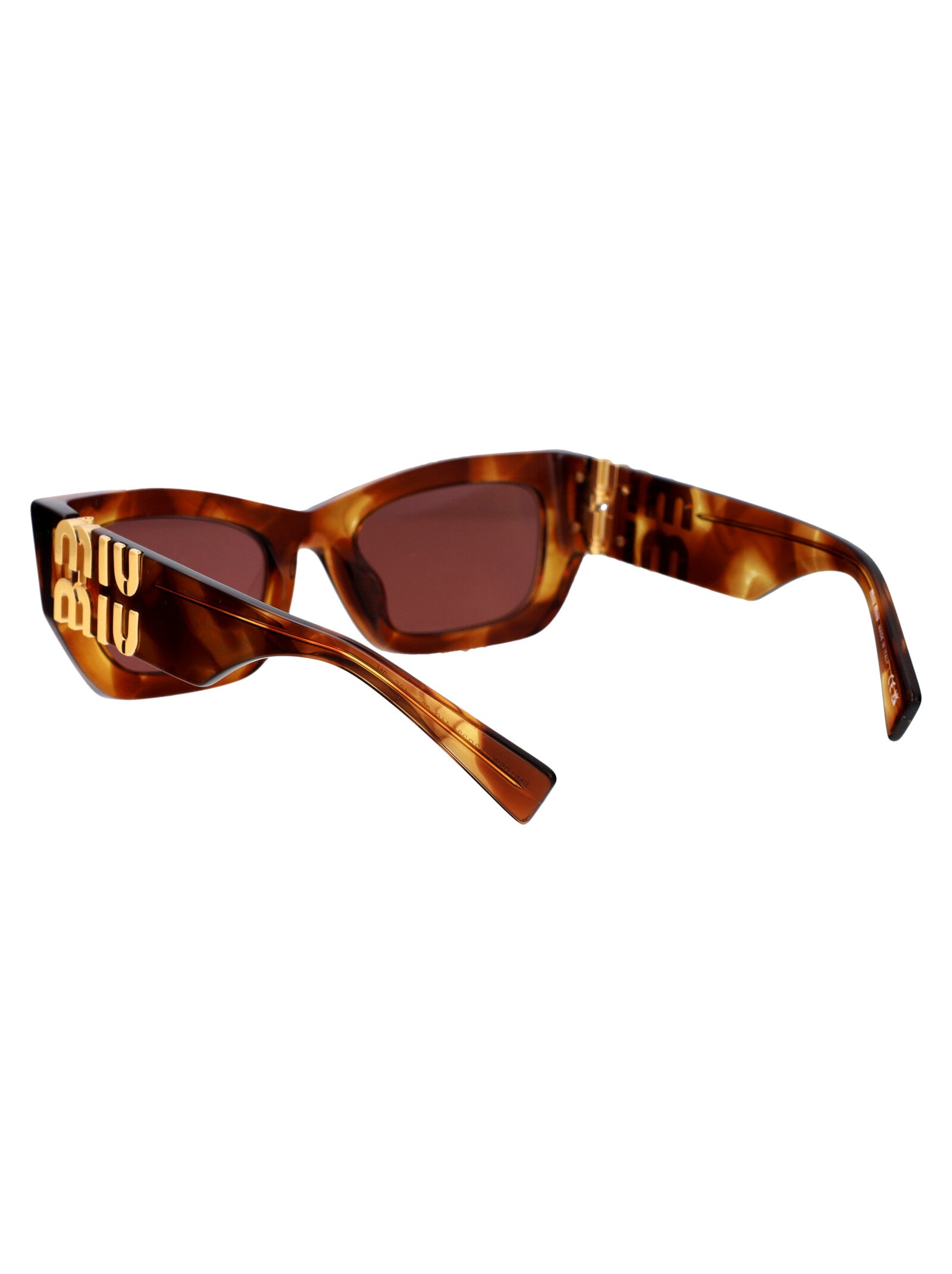 MIU MIU Trendy Striped Acetate Sunglasses for Women