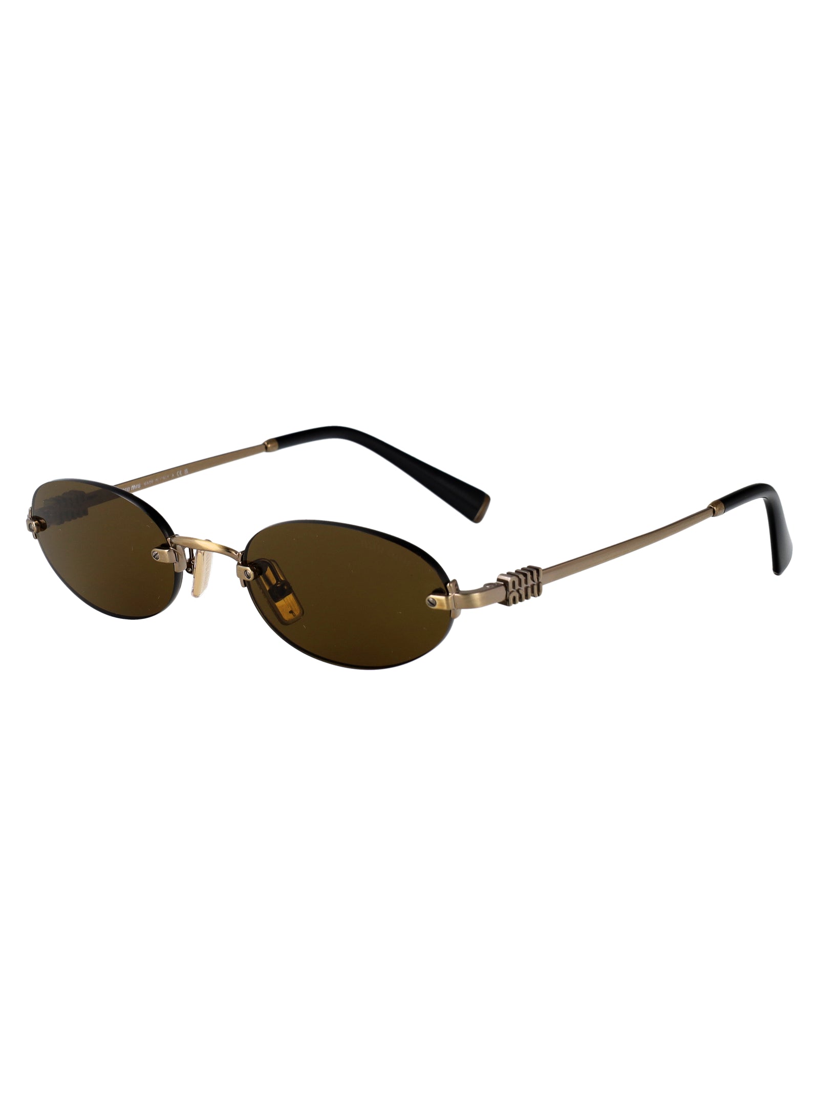 MIU MIU Old Gold Metal Sunglasses