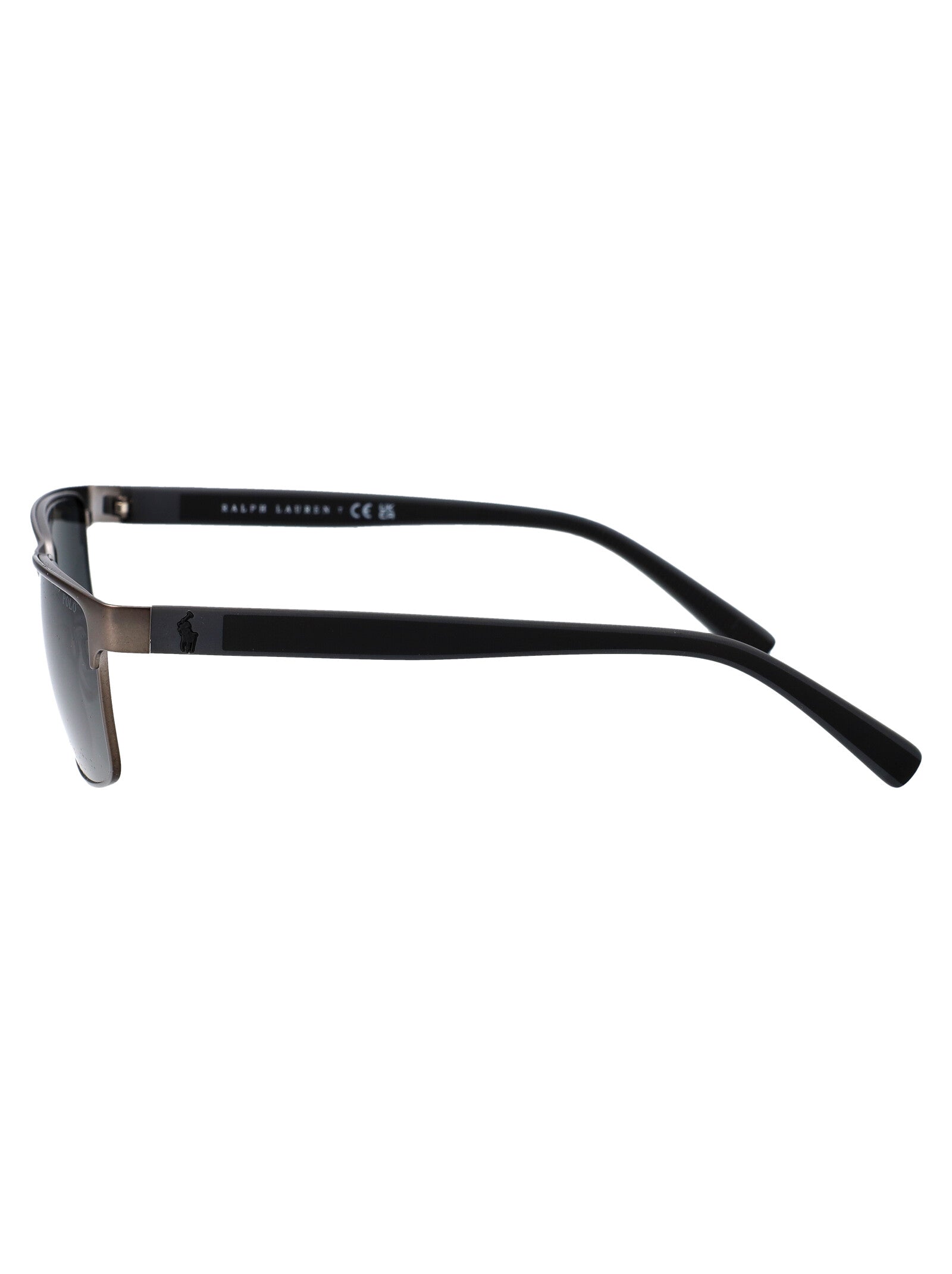 POLO RALPH LAUREN Matte Gunmetal Metal Sunglasses for Men