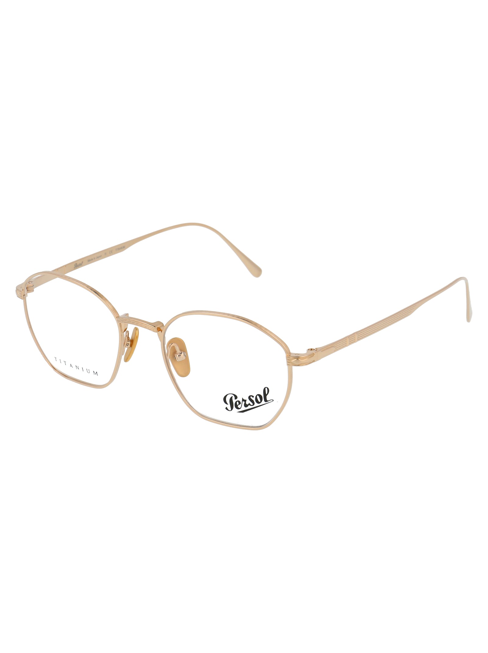 PERSOL Gold Titanium Unisex Optical Glasses