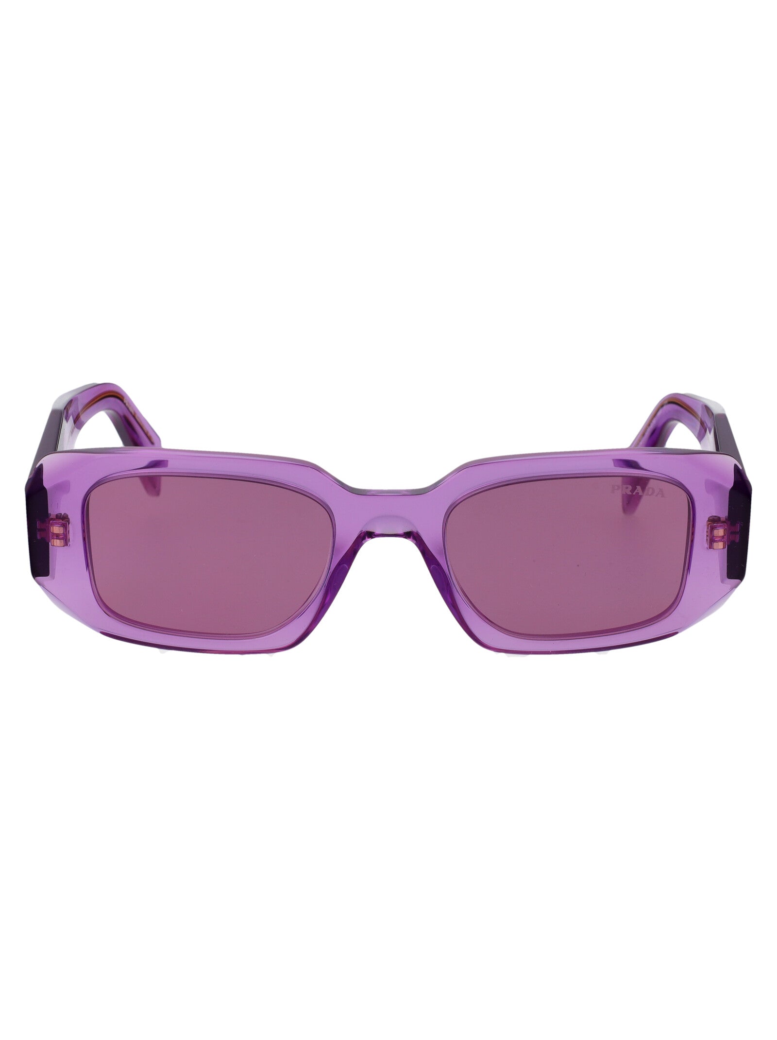 PRADA Acetate Transparent Amethyst Women's Sunglasses