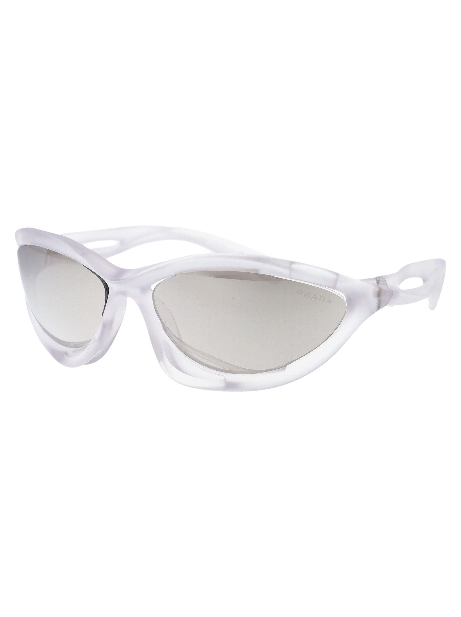 PRADA Frosted Crystal Nylon Sunglasses