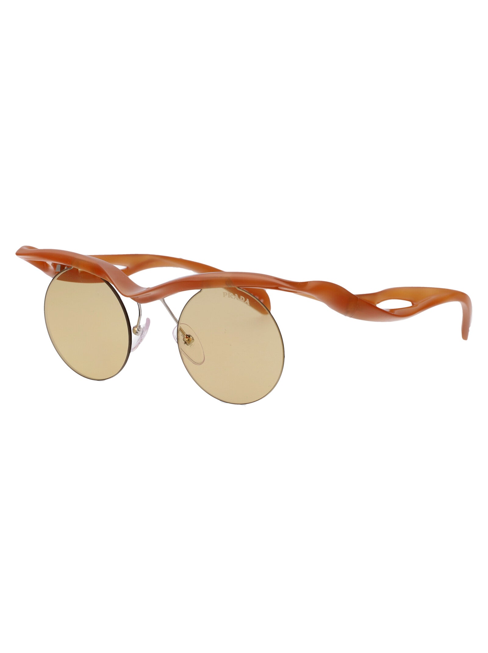 PRADA Injected Opal Cognac Women's Sunglasses