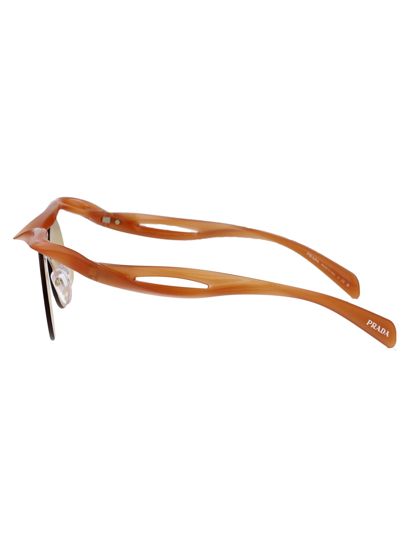 PRADA Injected Opal Cognac Women's Sunglasses