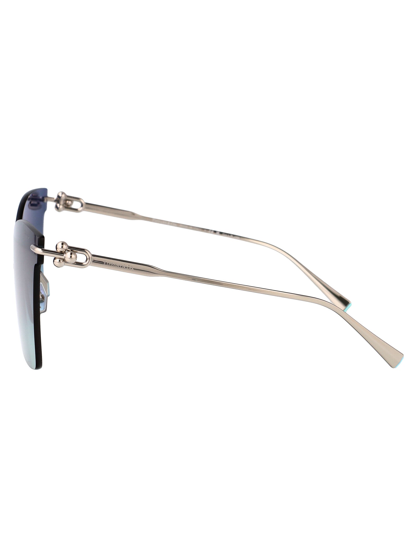 TIFFANY & CO Chic Gold Plated Metal Sunglasses for Women