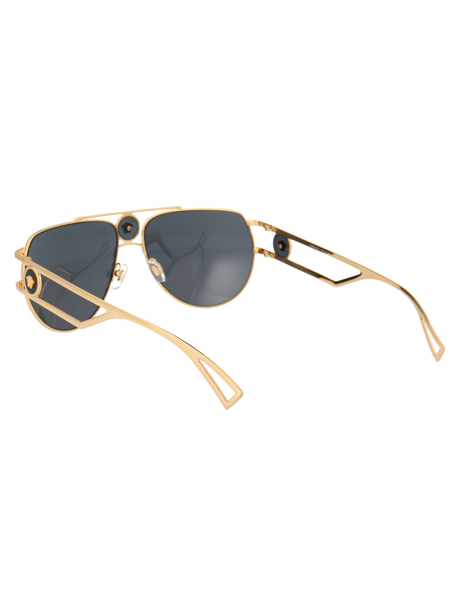 VERSACE Gold Metal Sunglasses for Men - SS25 Collection