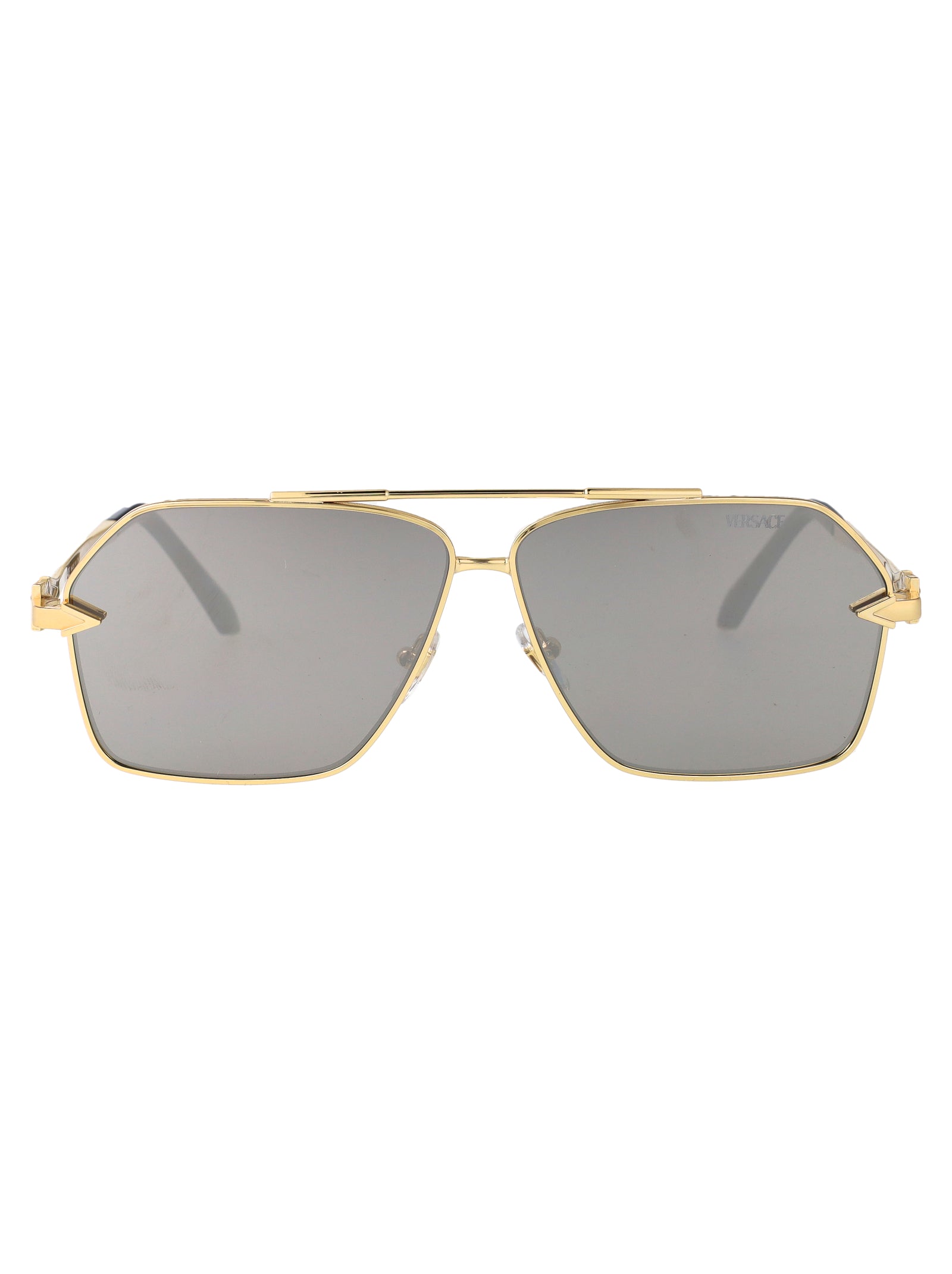 VERSACE Gold Metal Sunglasses for Men