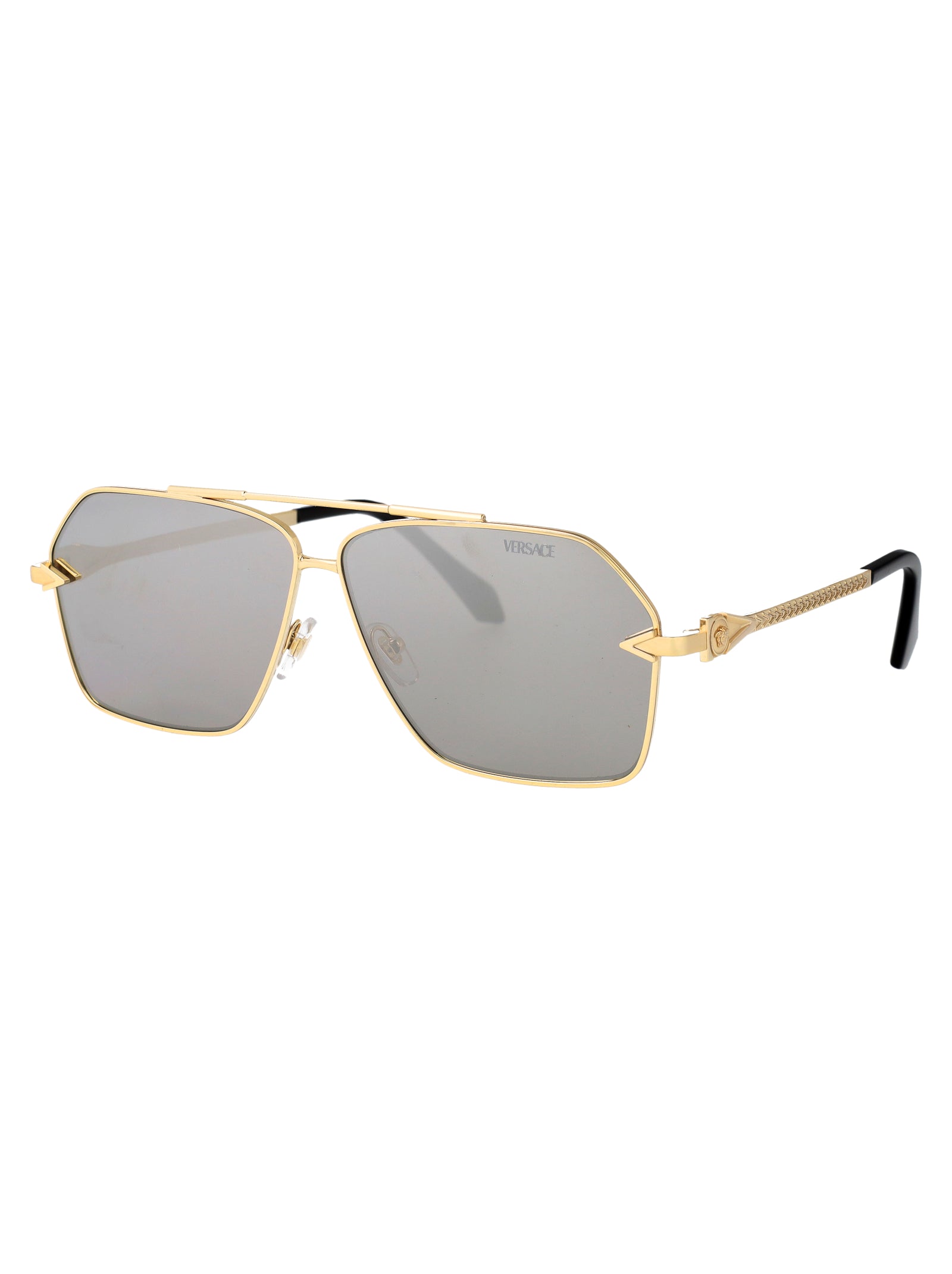 VERSACE Gold Metal Sunglasses for Men