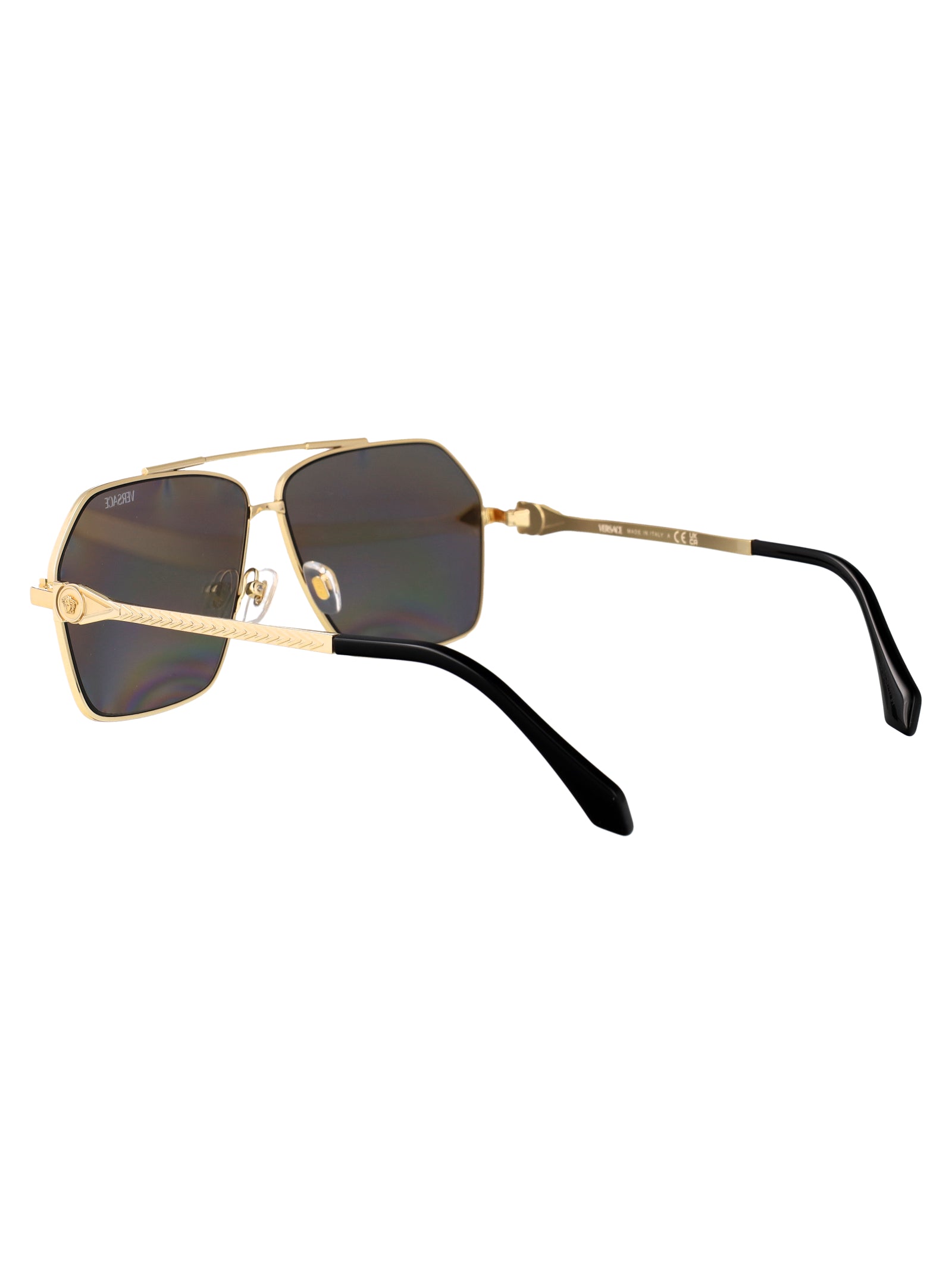 VERSACE Gold Metal Sunglasses for Men