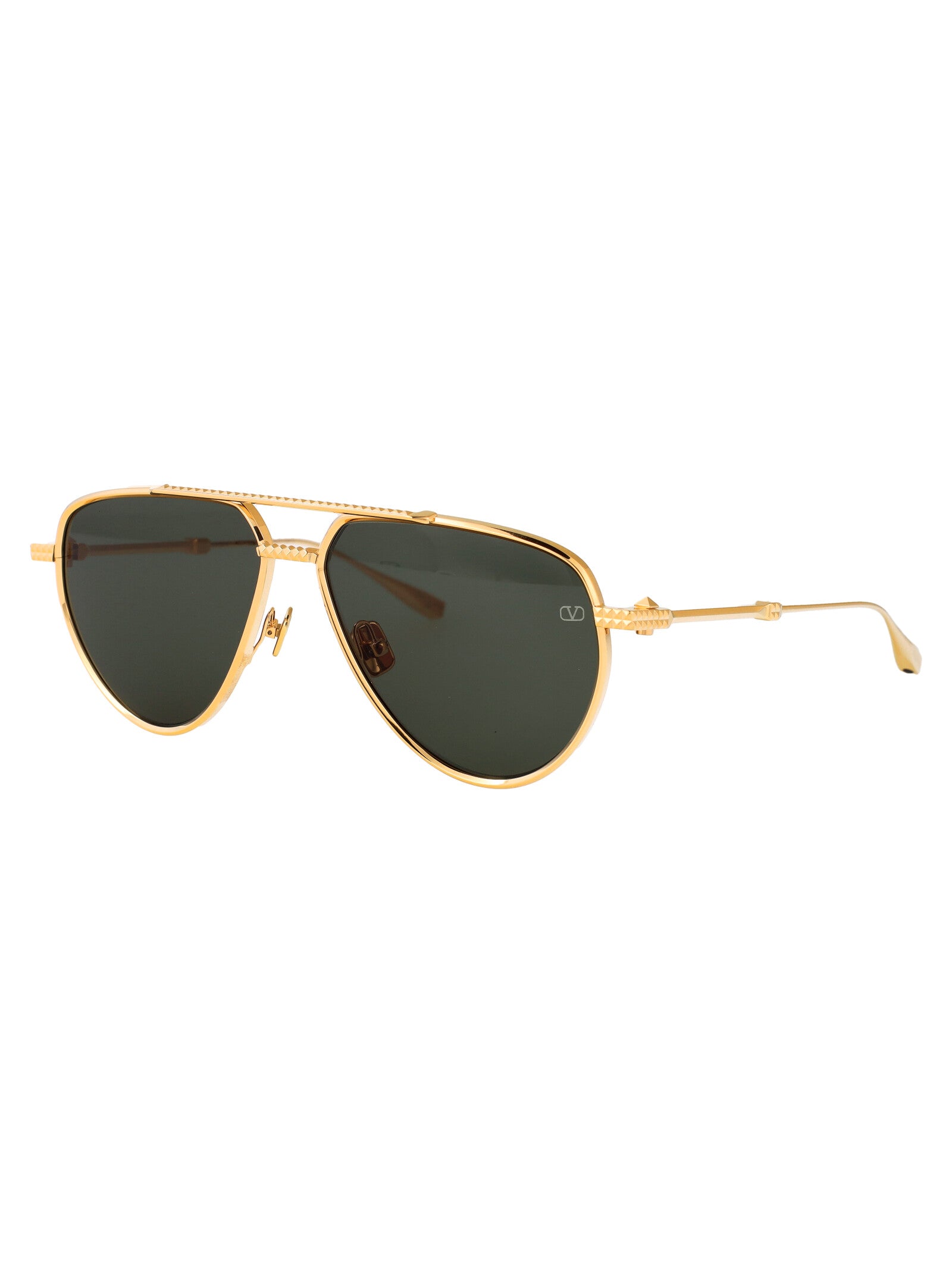 VALENTINO GARAVANI Unisex Titanium V-Stud-II Sunglasses