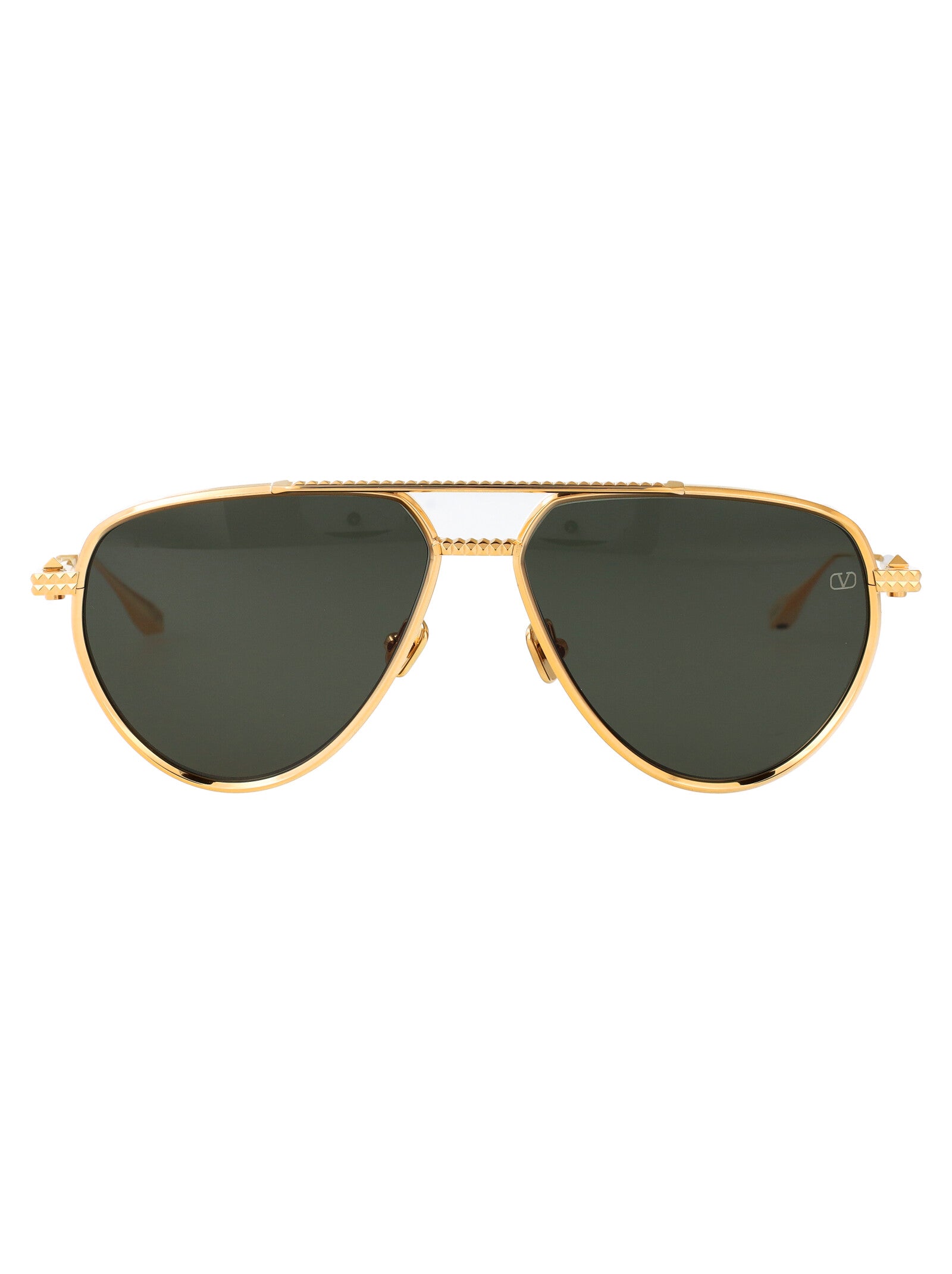 VALENTINO GARAVANI Unisex Titanium V-Stud-II Sunglasses