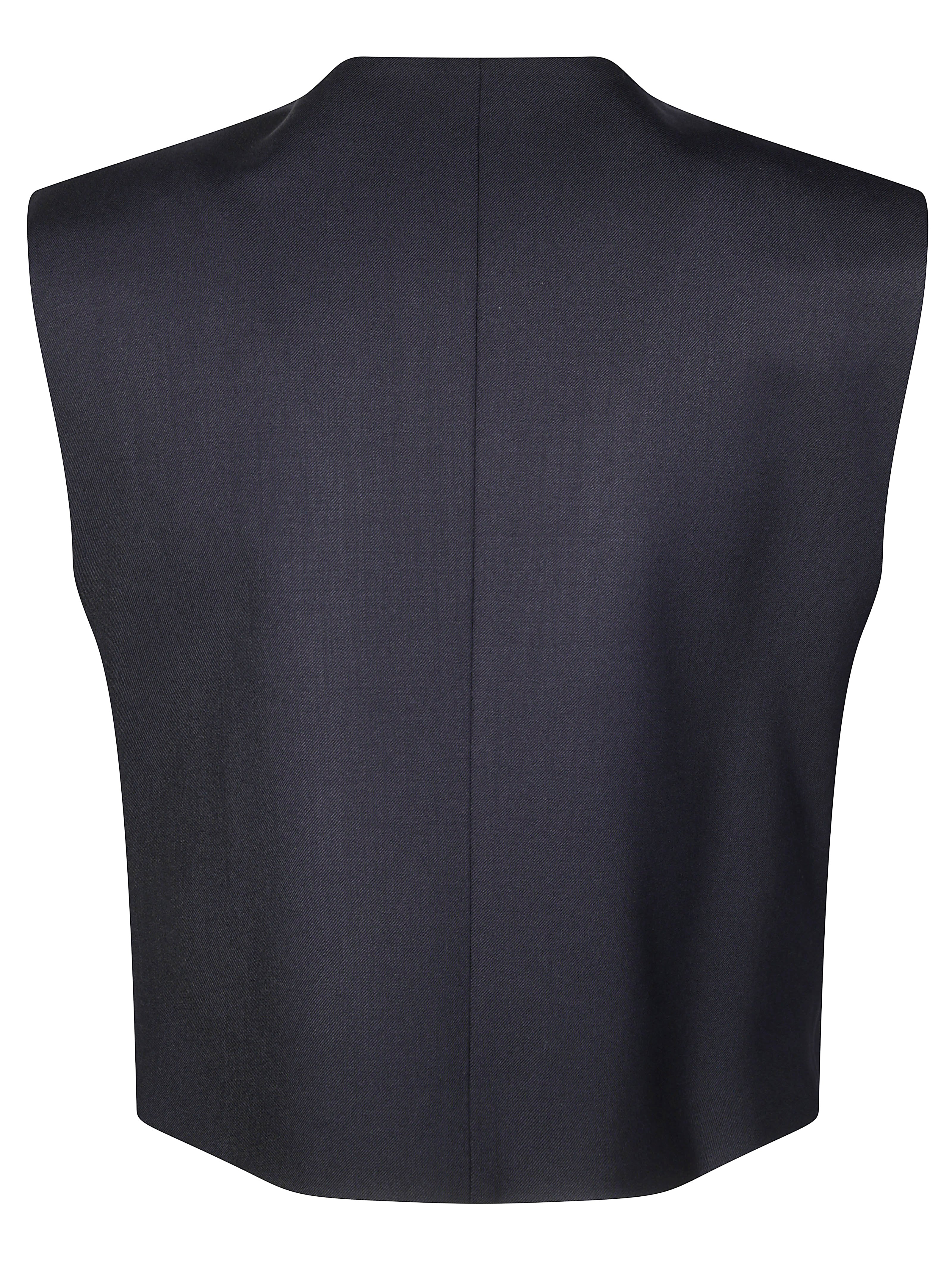 PAROSH Men's Stylish 3-Button Gilet with Pockets