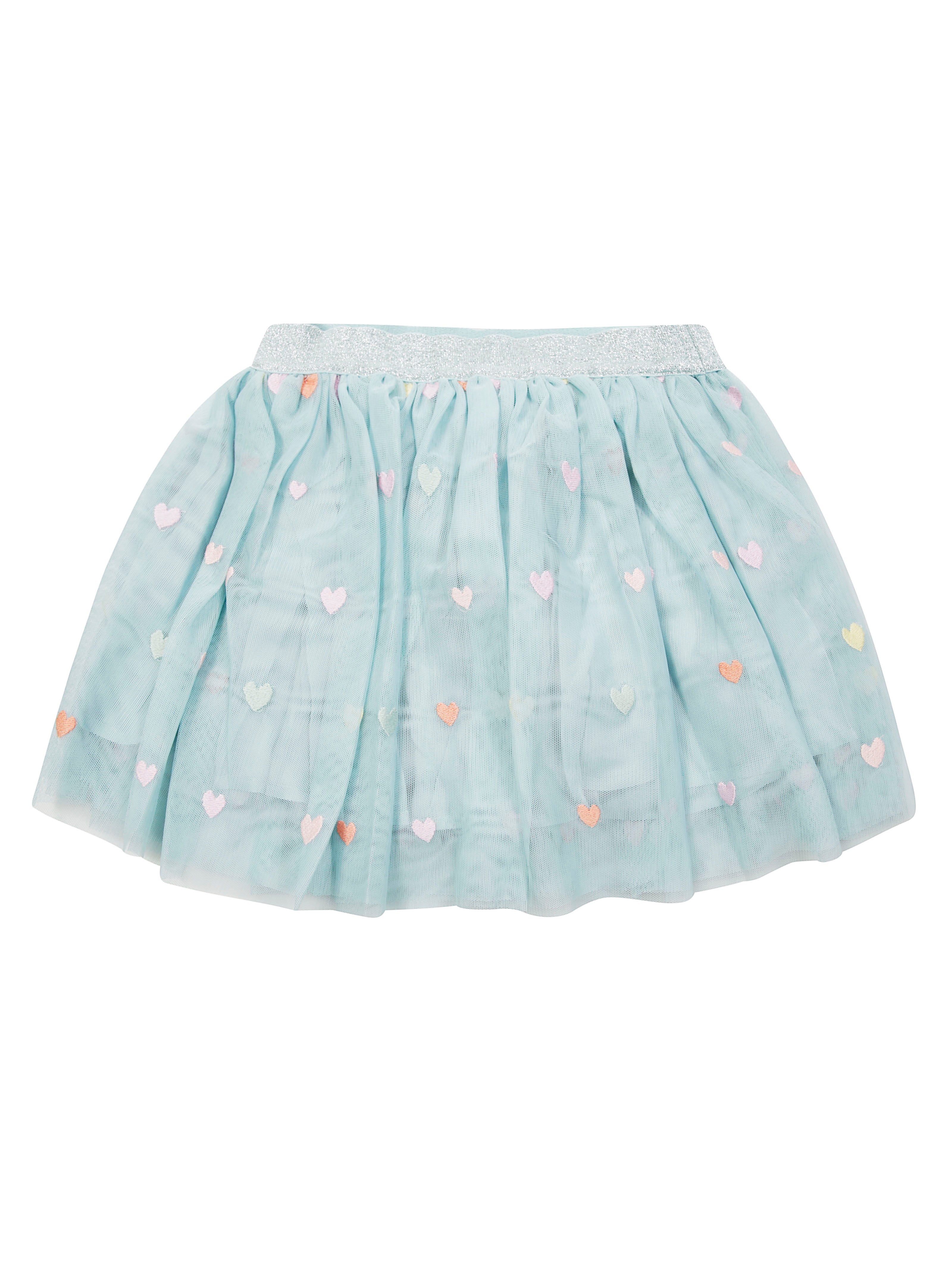 STELLA MC CARTNEY JUNIOR Mini Tulle Skirt with Colorful Hearts