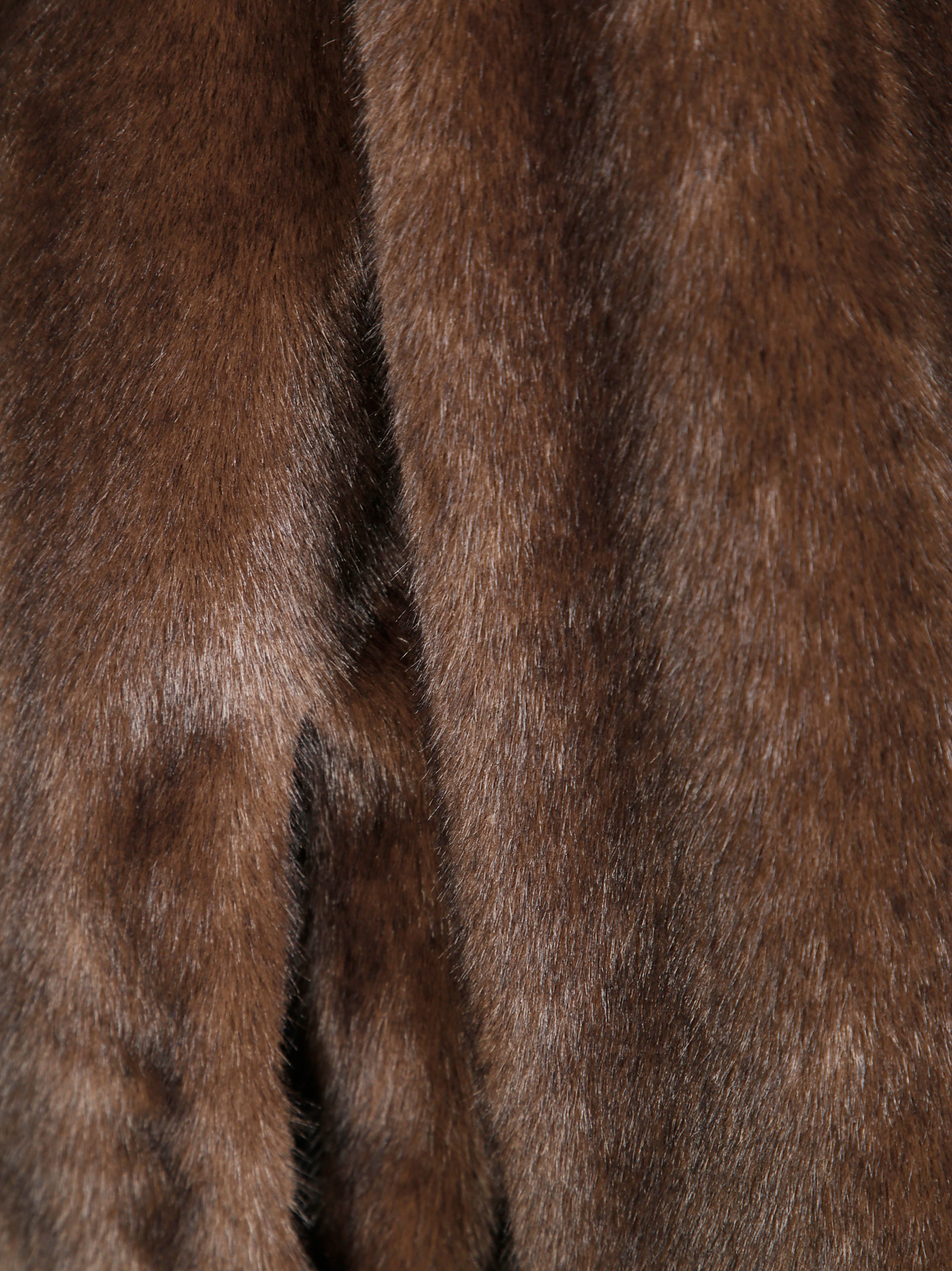 PAROSH Eco-Fur Zip Bomber Jacket for Men