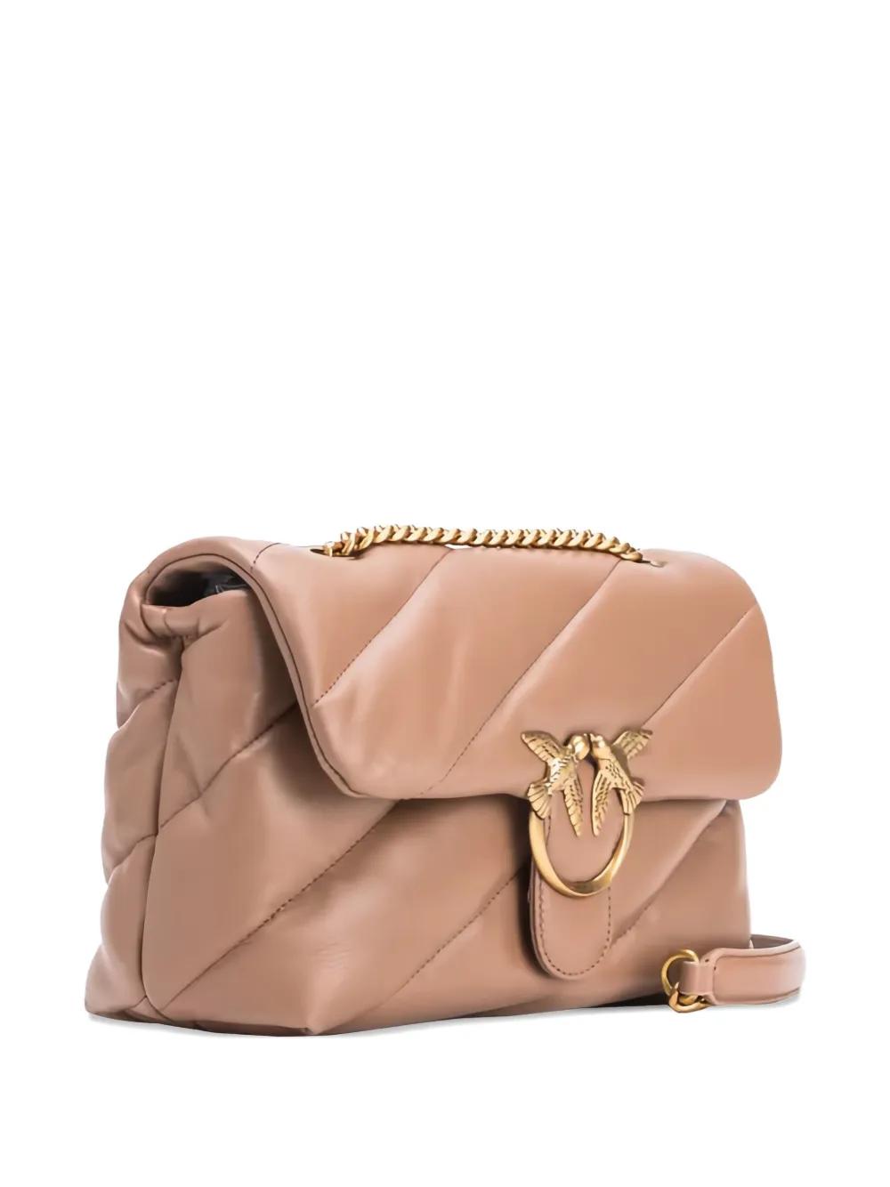 PINKO Quilted Love Birds Buckle Mini Shoulder Handbag