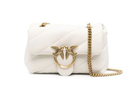 PINKO Premium 100% Leather Handbag with Signature Buckle - Mini Size