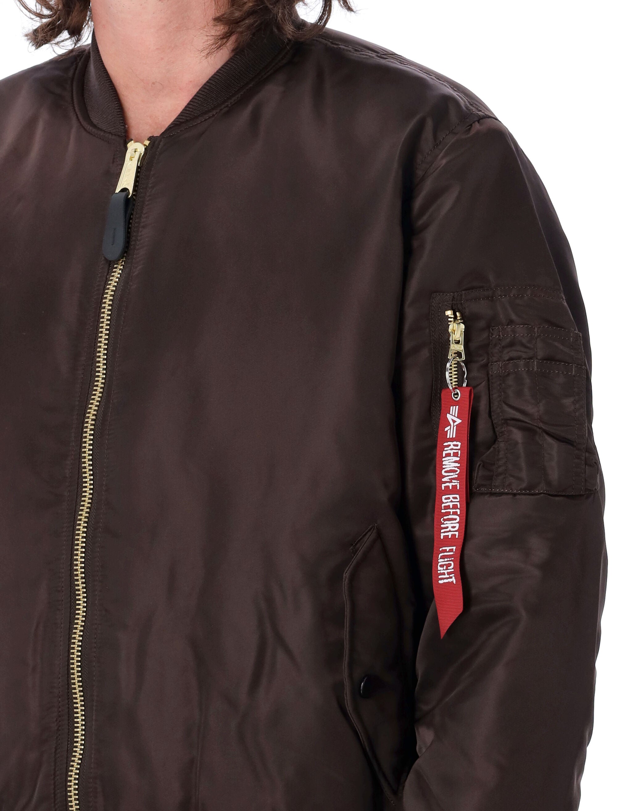 ALPHA INDUSTRIES Men's Oversized Reversible Bomber Jacket - Size L