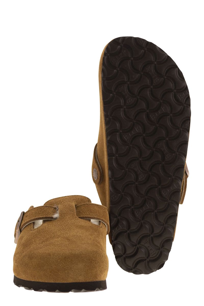 BIRKENSTOCK Suede Flat with Lamb Fur Lining