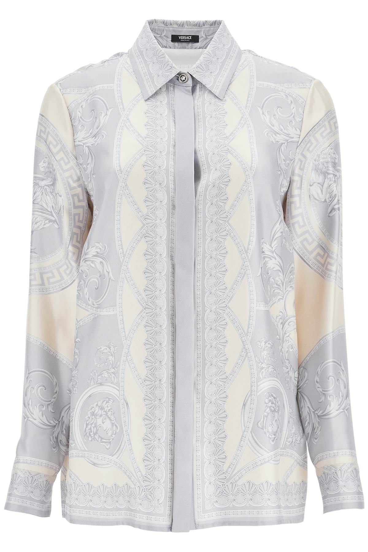 VERSACE Silk Shirt with All Over Print