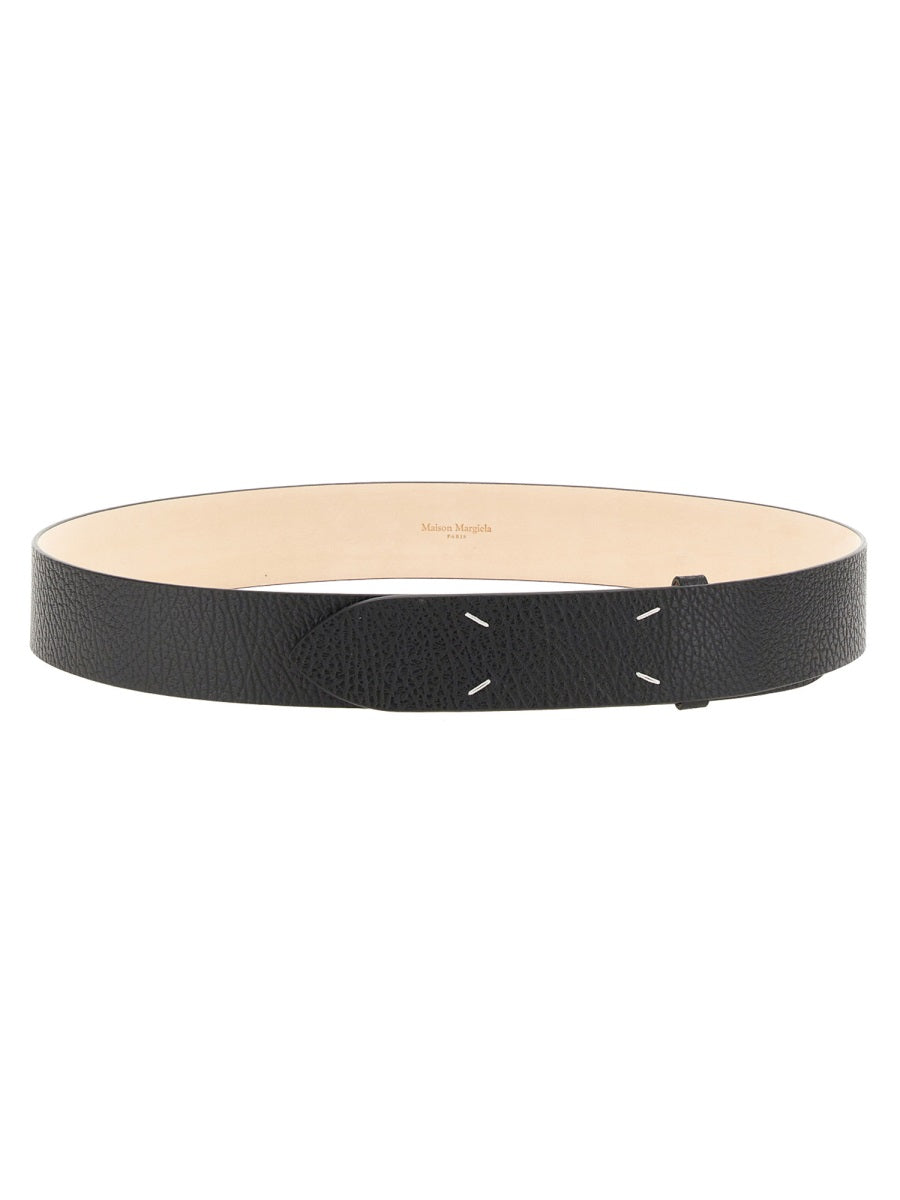 MAISON MARGIELA Elegant Men's Belt with Four Stitches - 4.5 CM