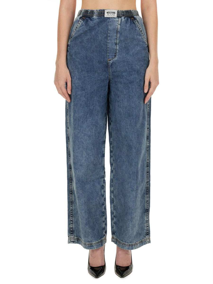 MOSCHINO JEANS Wide Leg Denim Jeans - Size 27
