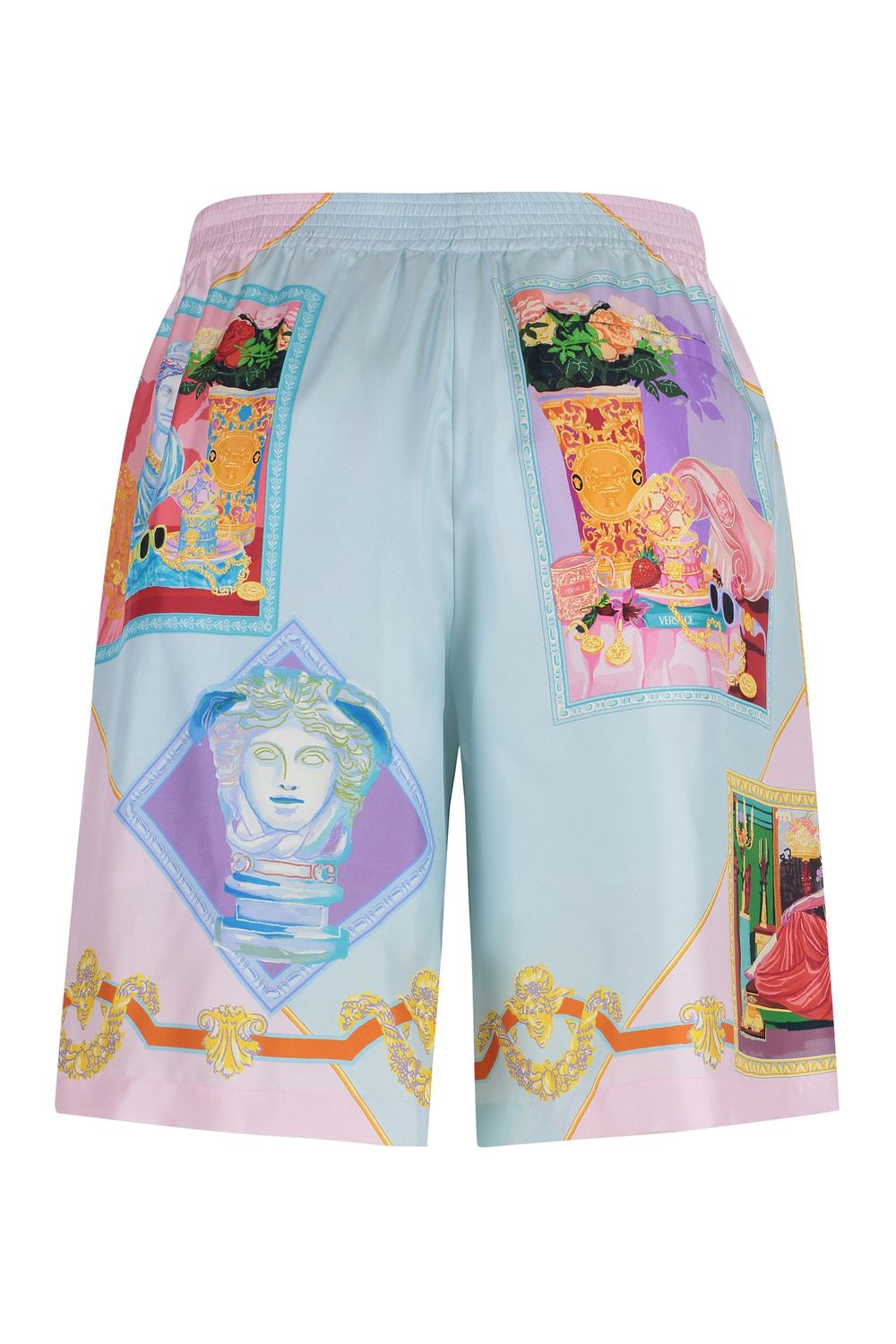 VERSACE Printed Silk Shorts - Men's SS25 Collection