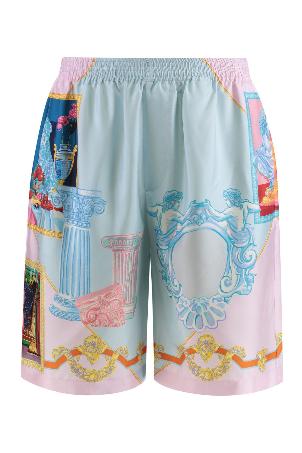 VERSACE Printed Silk Shorts - Men's SS25 Collection