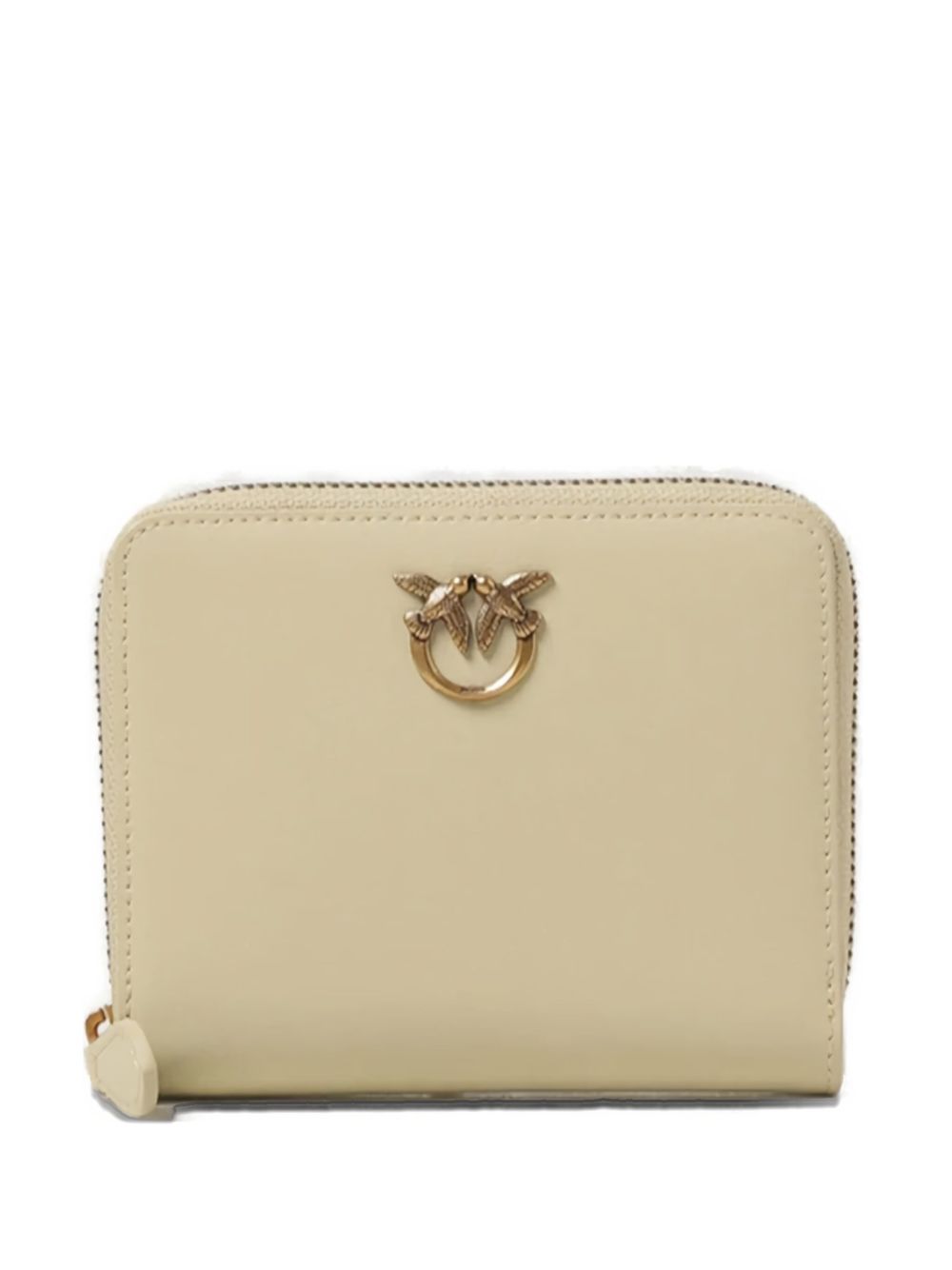 PINKO Mini Zip Wallet with Love Birds Logo