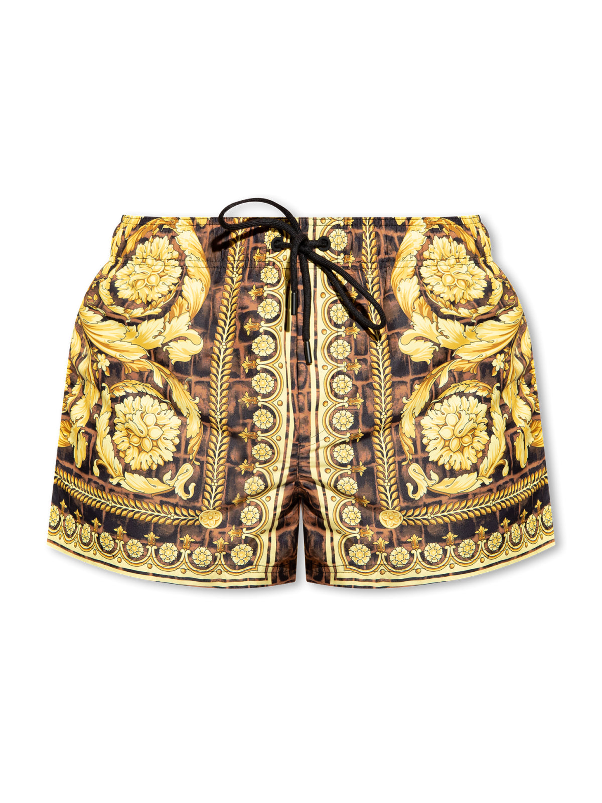 VERSACE Baroque Print Logo Swim Shorts for Men