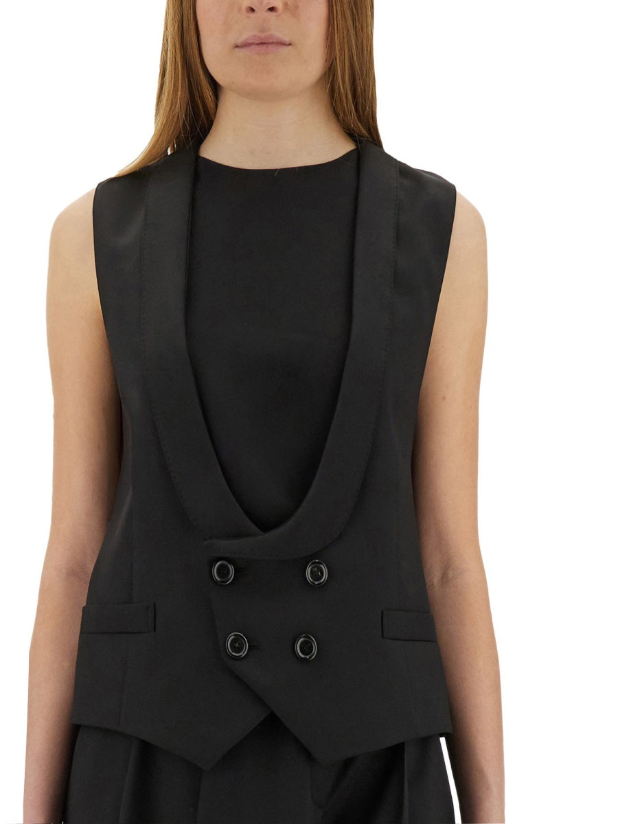 MOSCHINO COUTURE Virgin Wool Vest - Size 40
