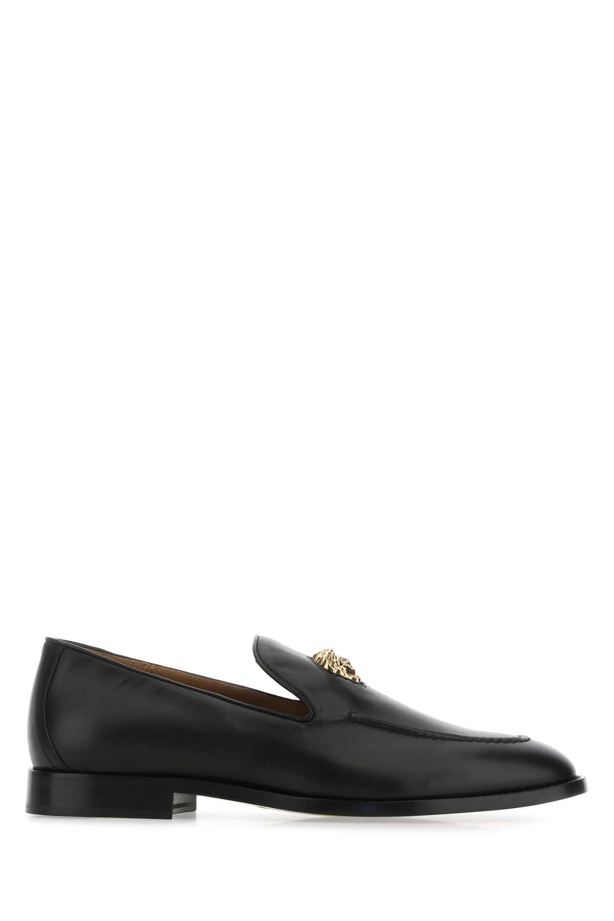 VERSACE Elegant Leather Medusa Loafers for Men