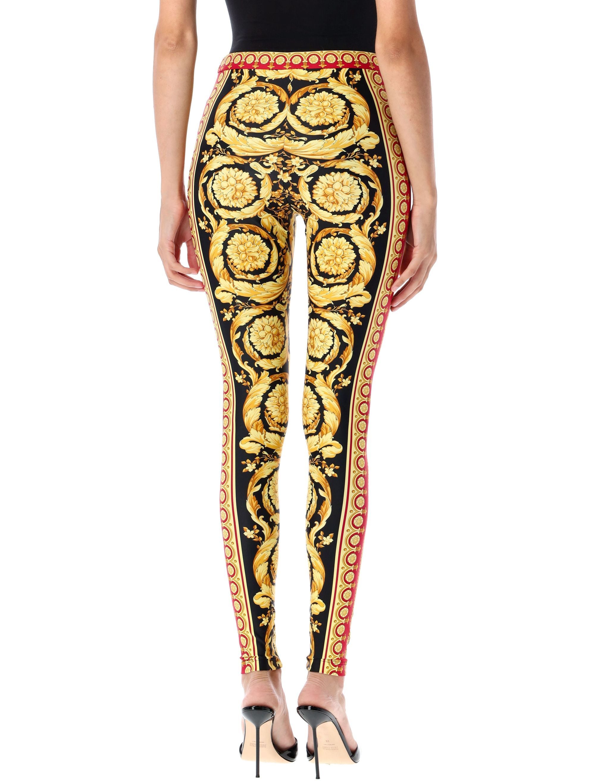 VERSACE Baroque Print High-Waisted Leggings