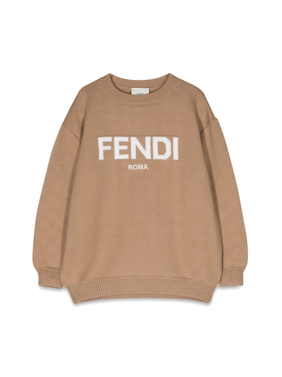 Girls' Mini Pullover Sweater with Fendi ROME Design