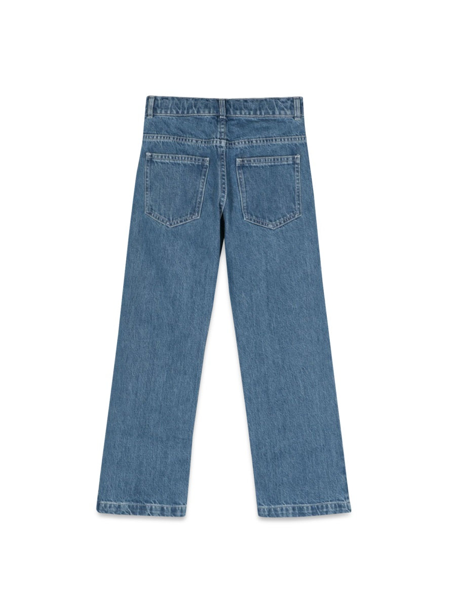 FENDI Washed Denim Mini Pants for Girls