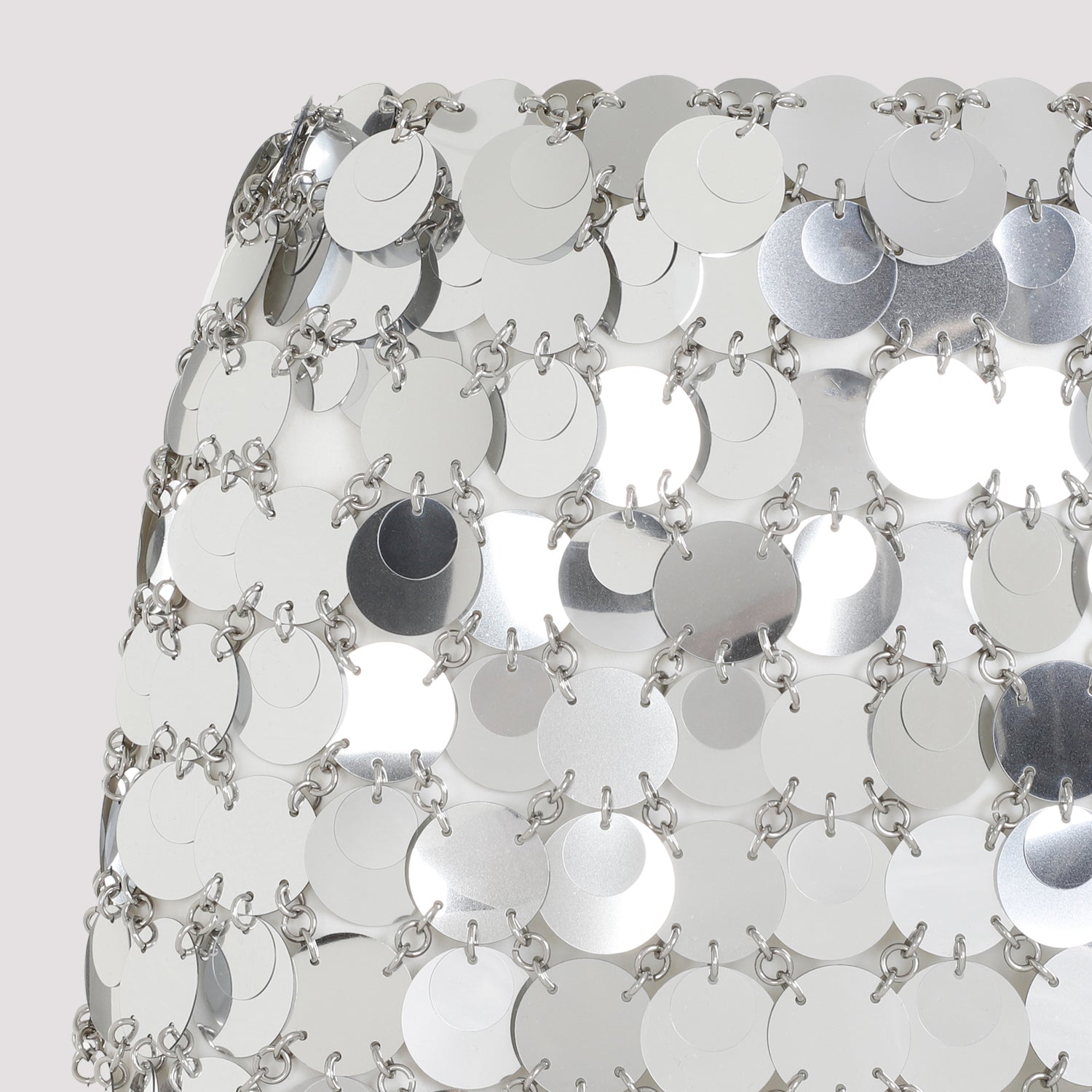 RABANNE Metallic Round Sequin Mini Skirt for Men