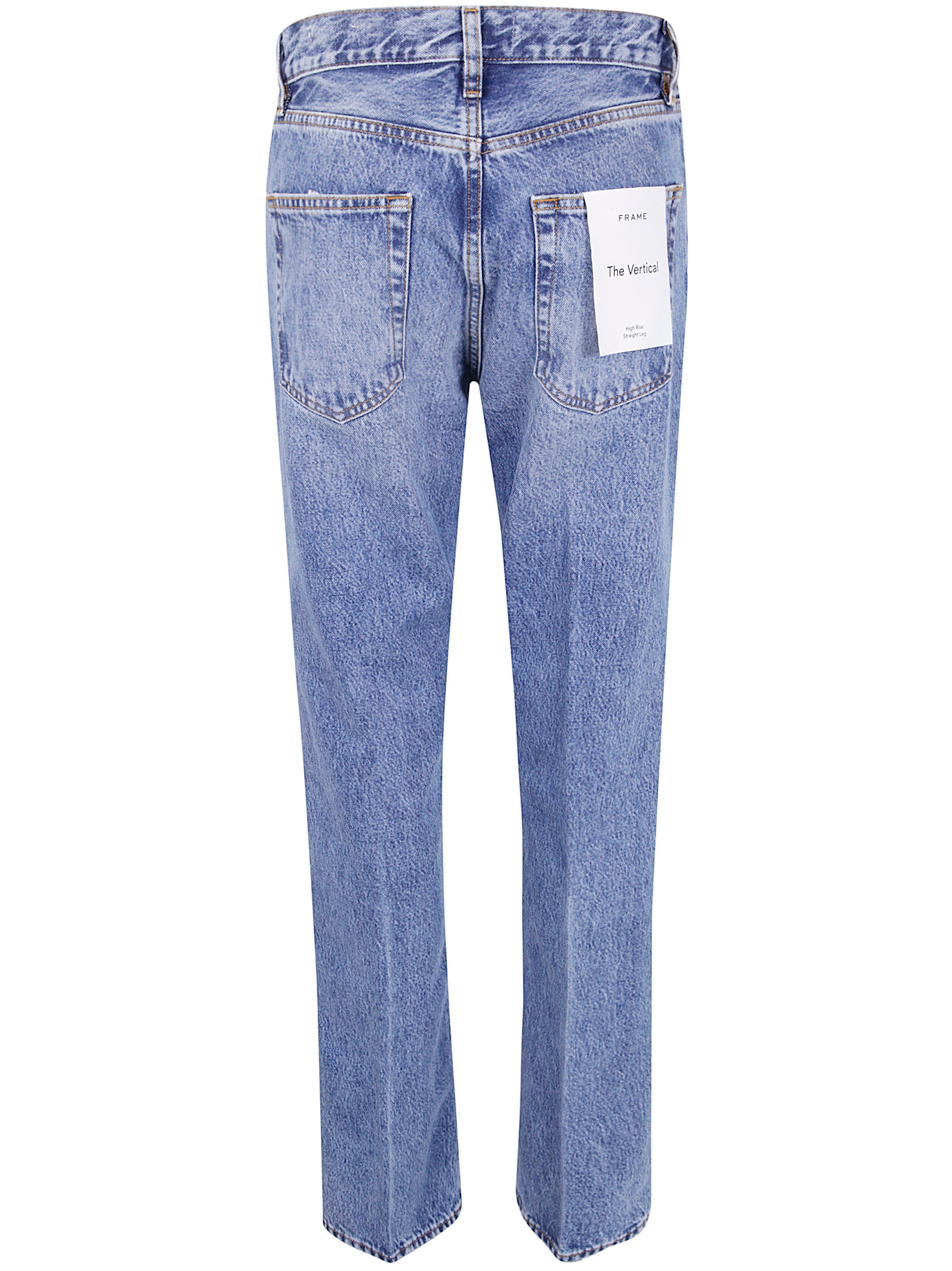 FRAME High Rise Straight Leg Jeans