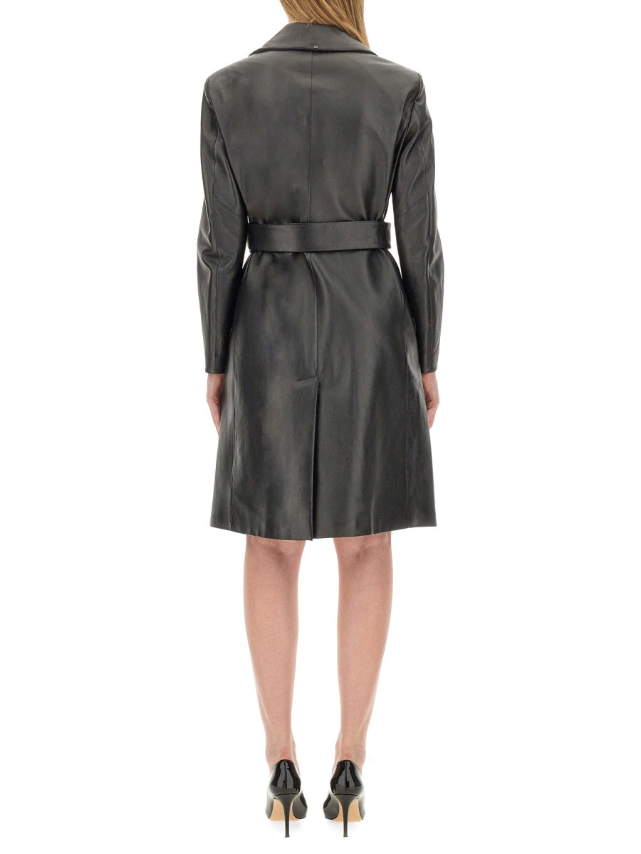 SPORTMAX Women's Carousel Lamb Leather Jacket - Size 42