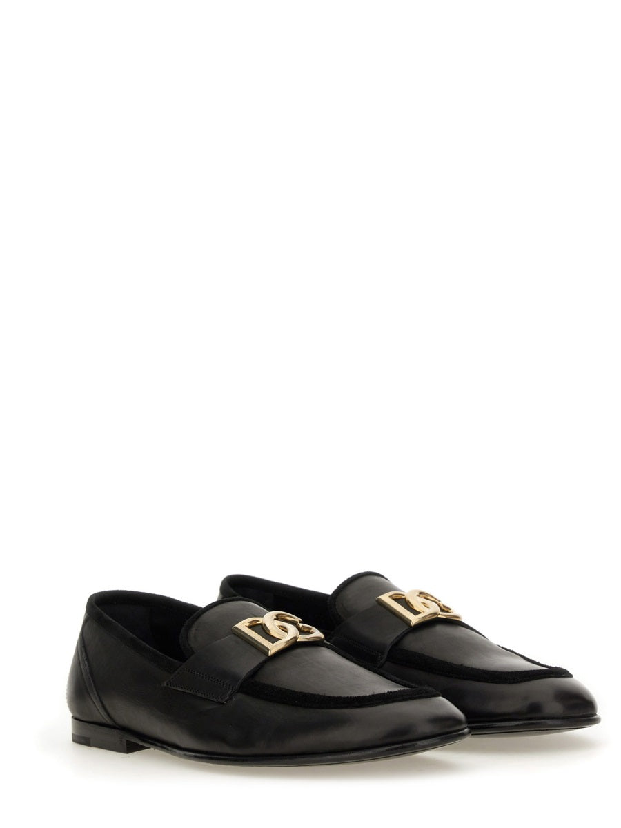 DOLCE & GABBANA Timeless Logo Loafers for Men - FW24 Collection