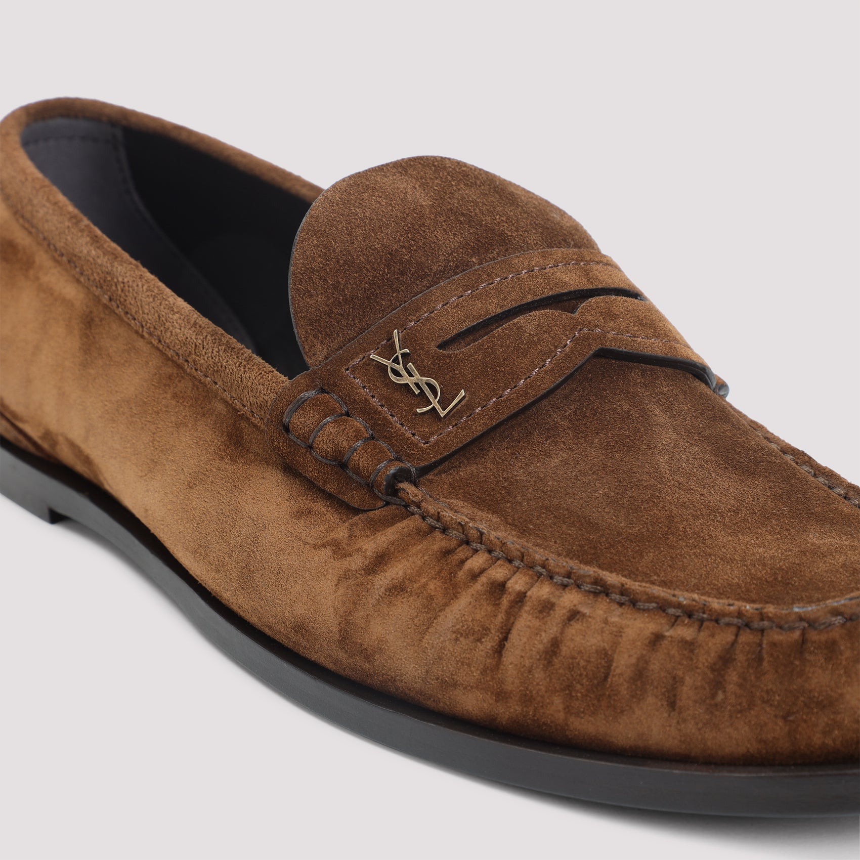 SAINT LAURENT Suede Leather Loafers for Men - Fall/Winter 2025