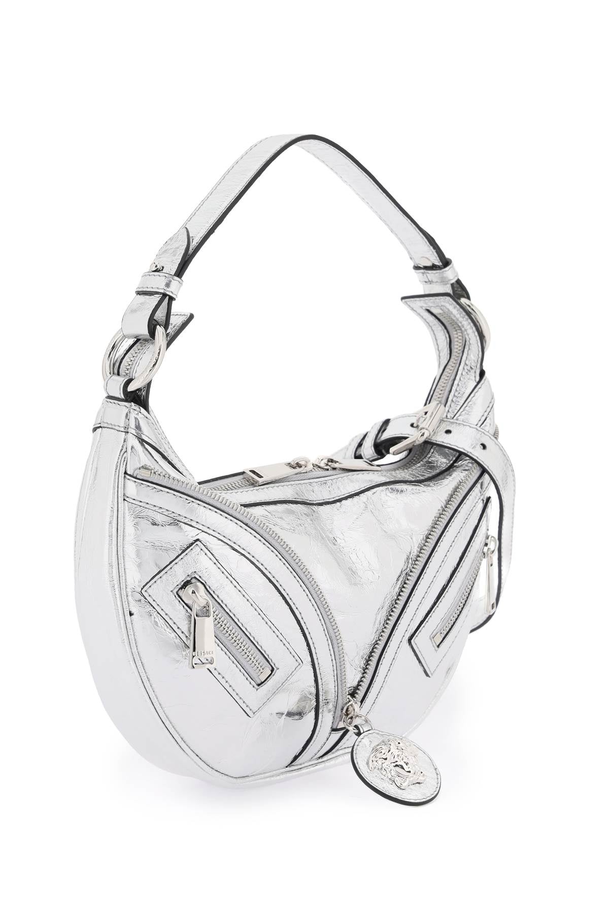VERSACE Mini Metallic Leather Shoulder Handbag
