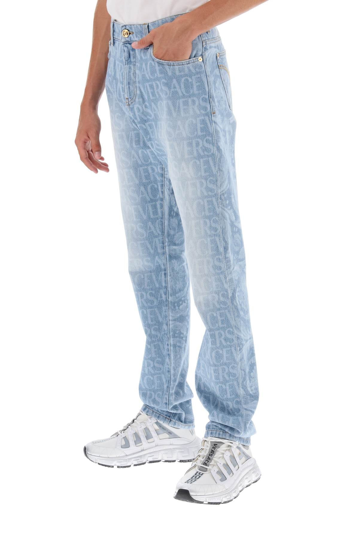 VERSACE Men's Printed Denim Jeans - FW23 Collection