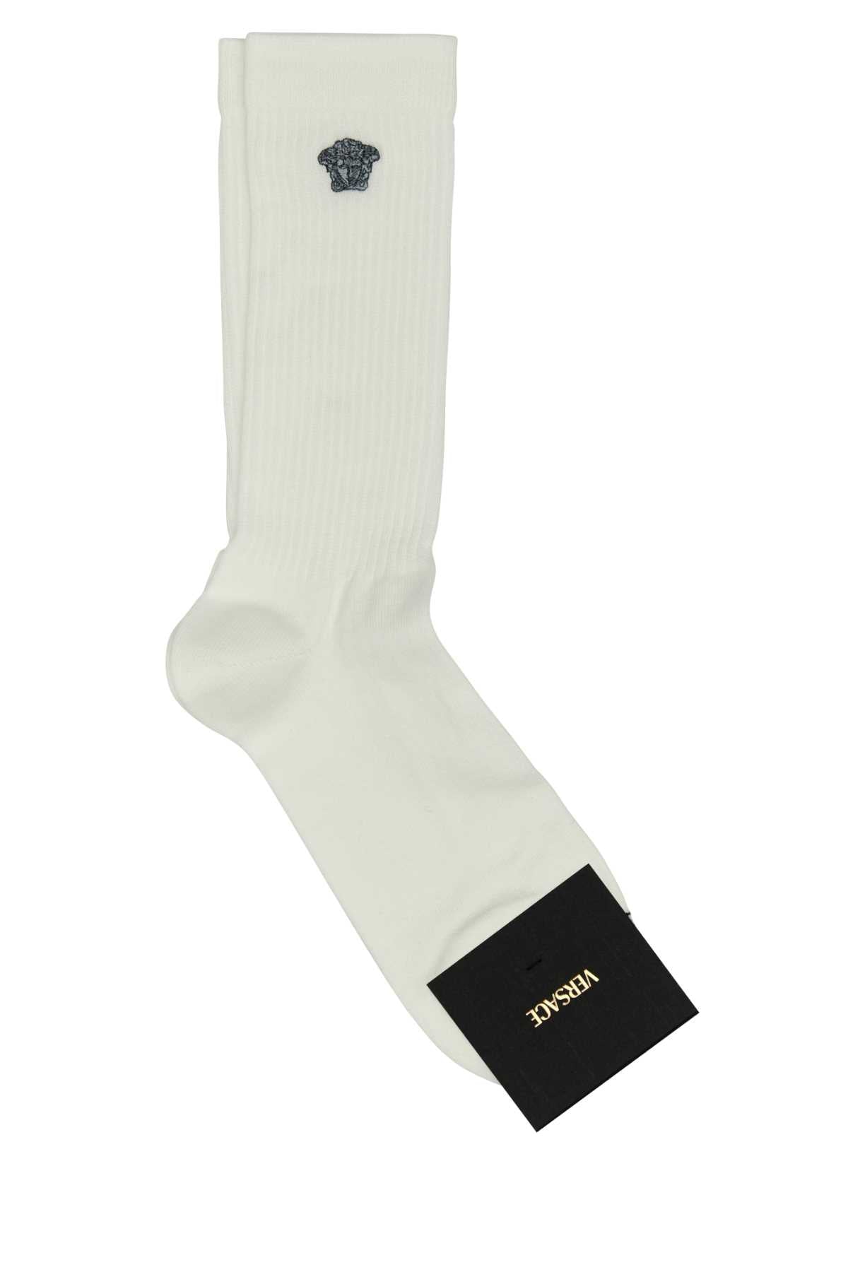 VERSACE Stretch Cotton Blend Athletic Socks