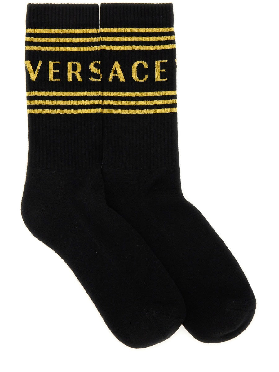 VERSACE Logo Socks for Men - FW25 Collection
