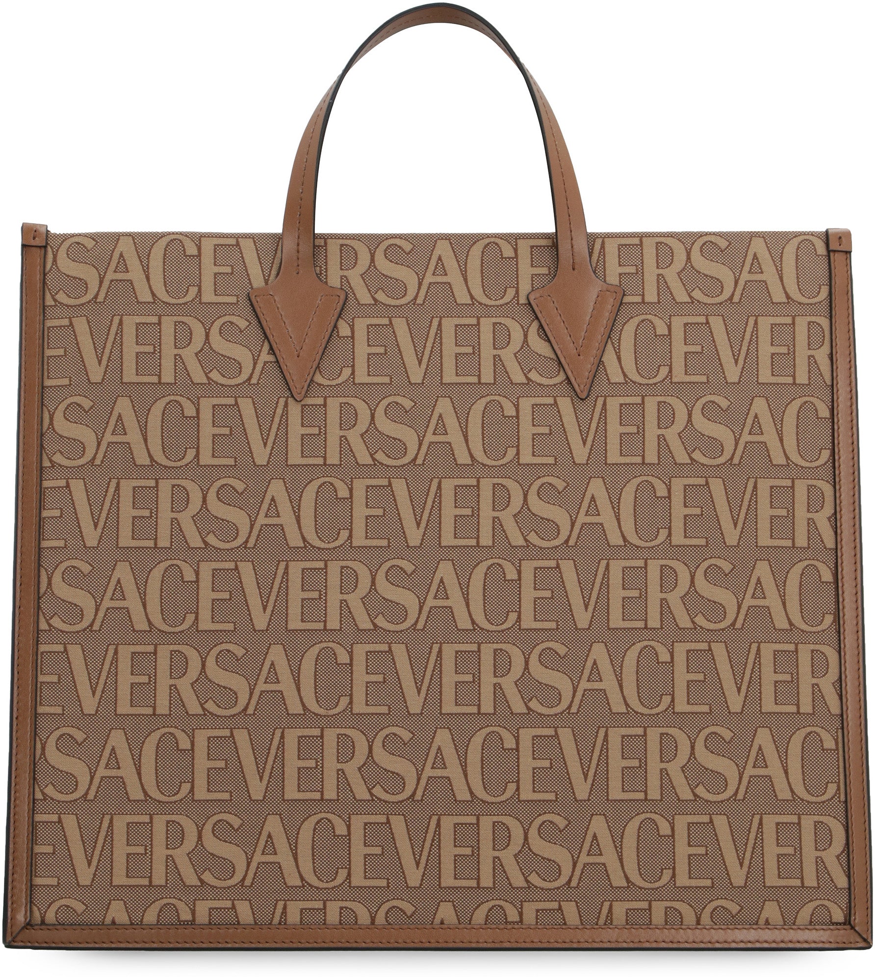 VERSACE Canvas and Leather Shopping Handbag - 42cm x 35cm