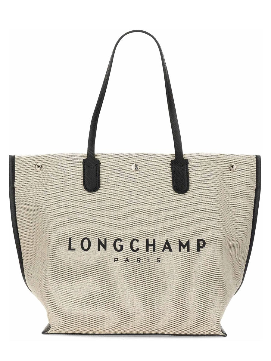 LONGCHAMP Canvas Logo Print Tote Handbag