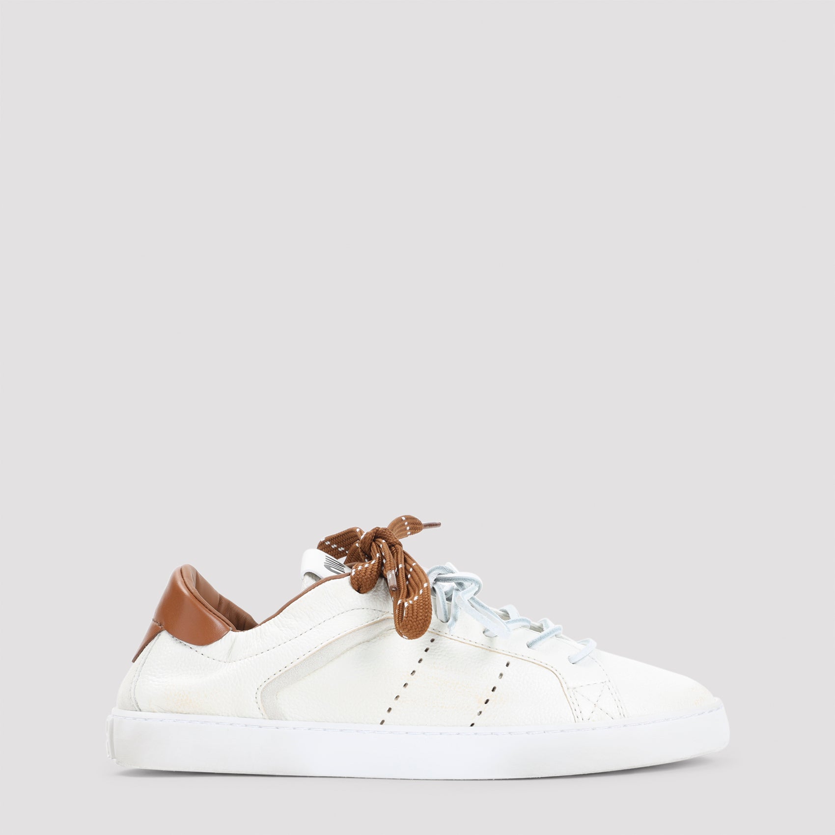 MIU MIU Lace-Up Grained Leather Shoes